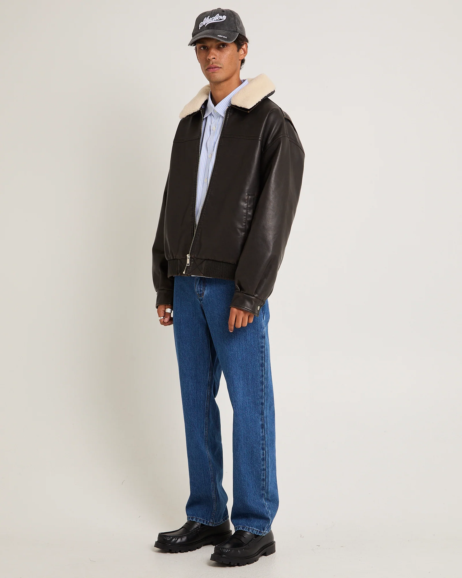 Aviator Leather Jacket - Image 4