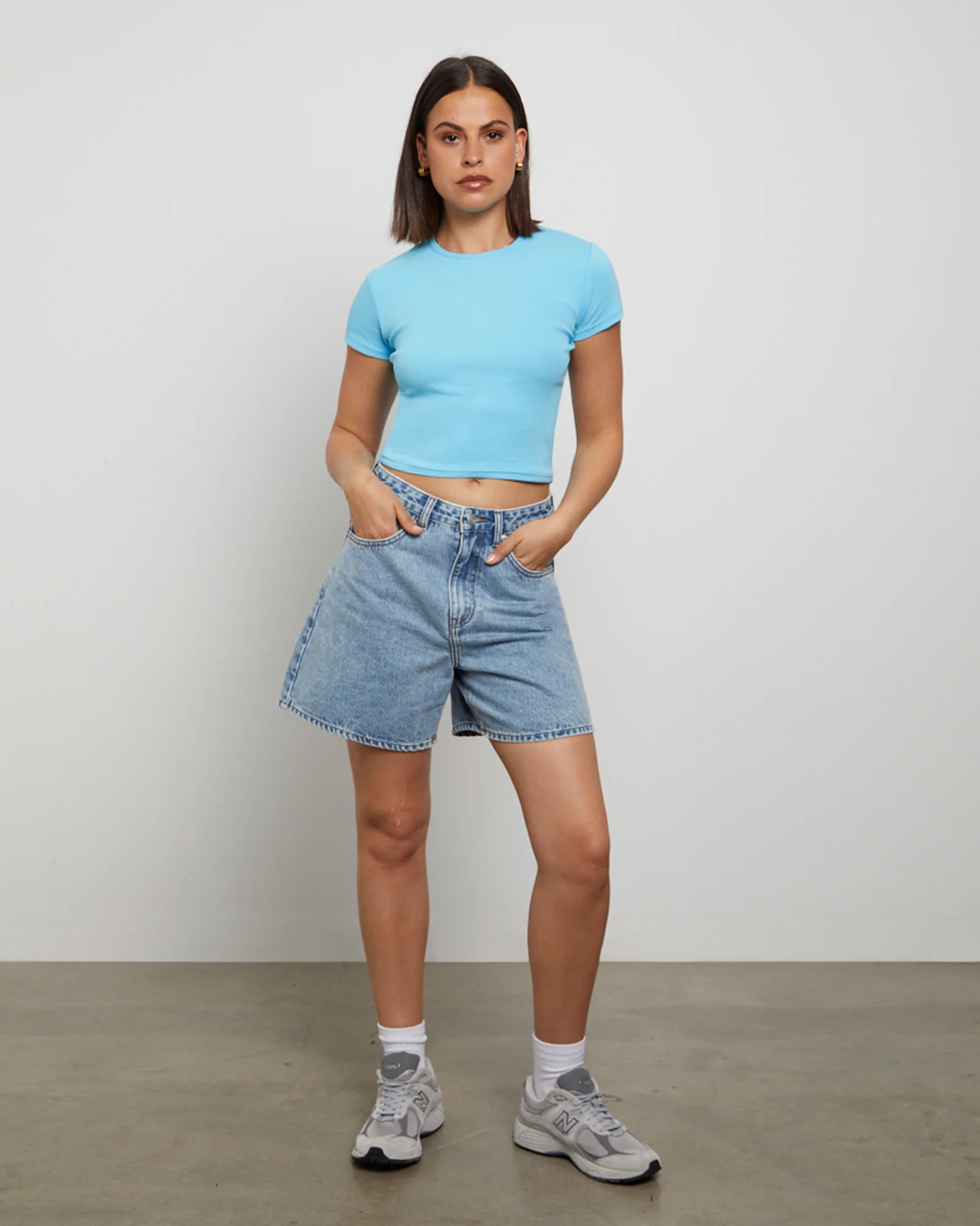 Baby Tee in Azure Blue - Image 3