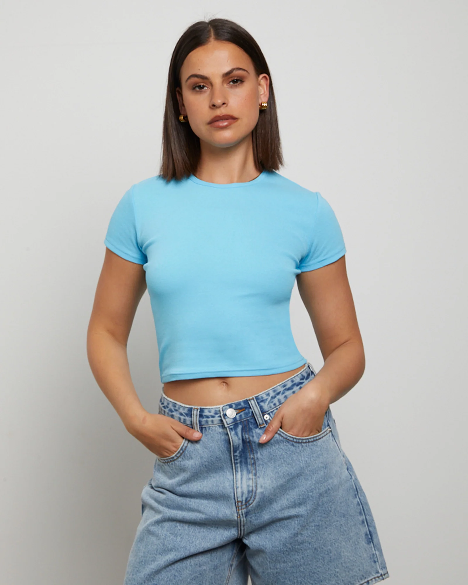 Baby Tee in Azure Blue - Image 5