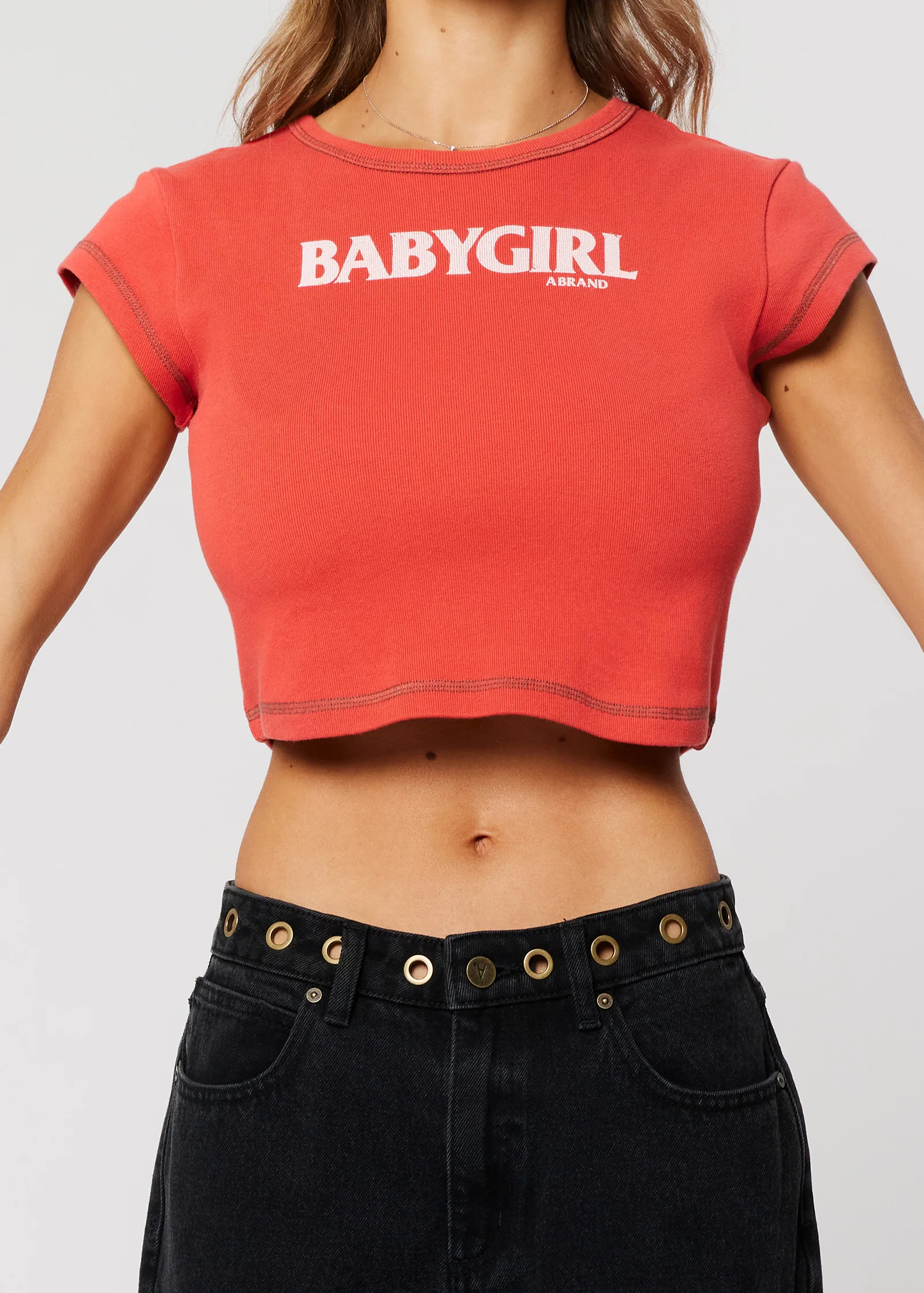 Babygirl Rib Cropped Tee - Image 2