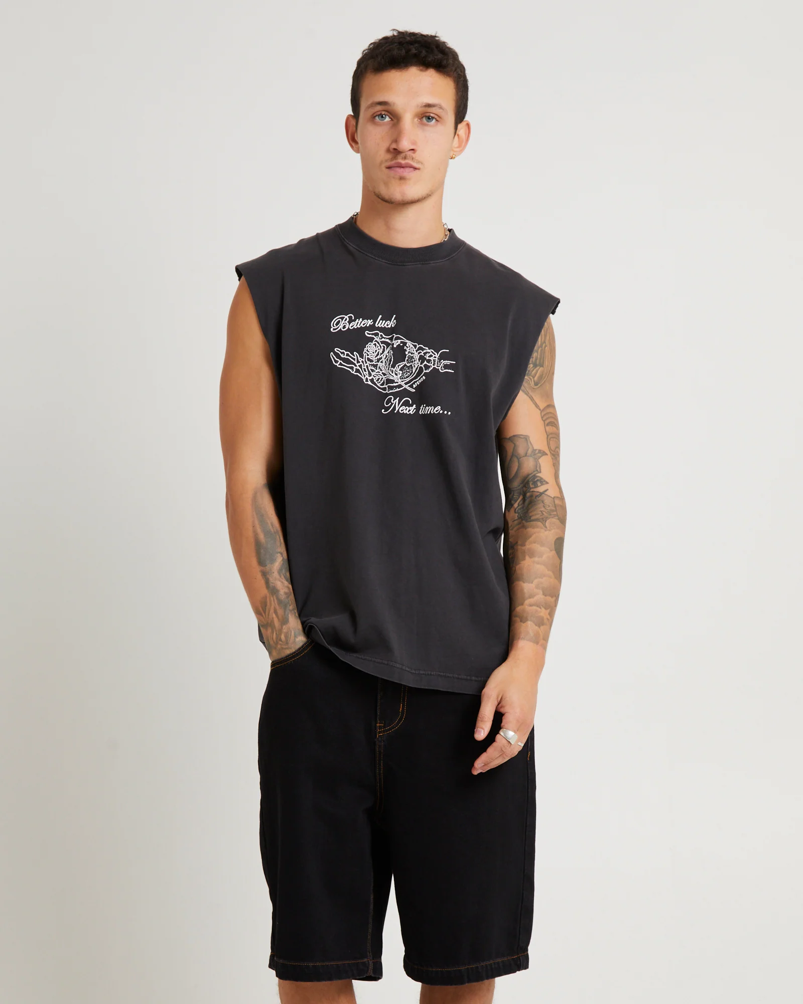 Bad Luck Sleeveless T-Shirt - Image 2