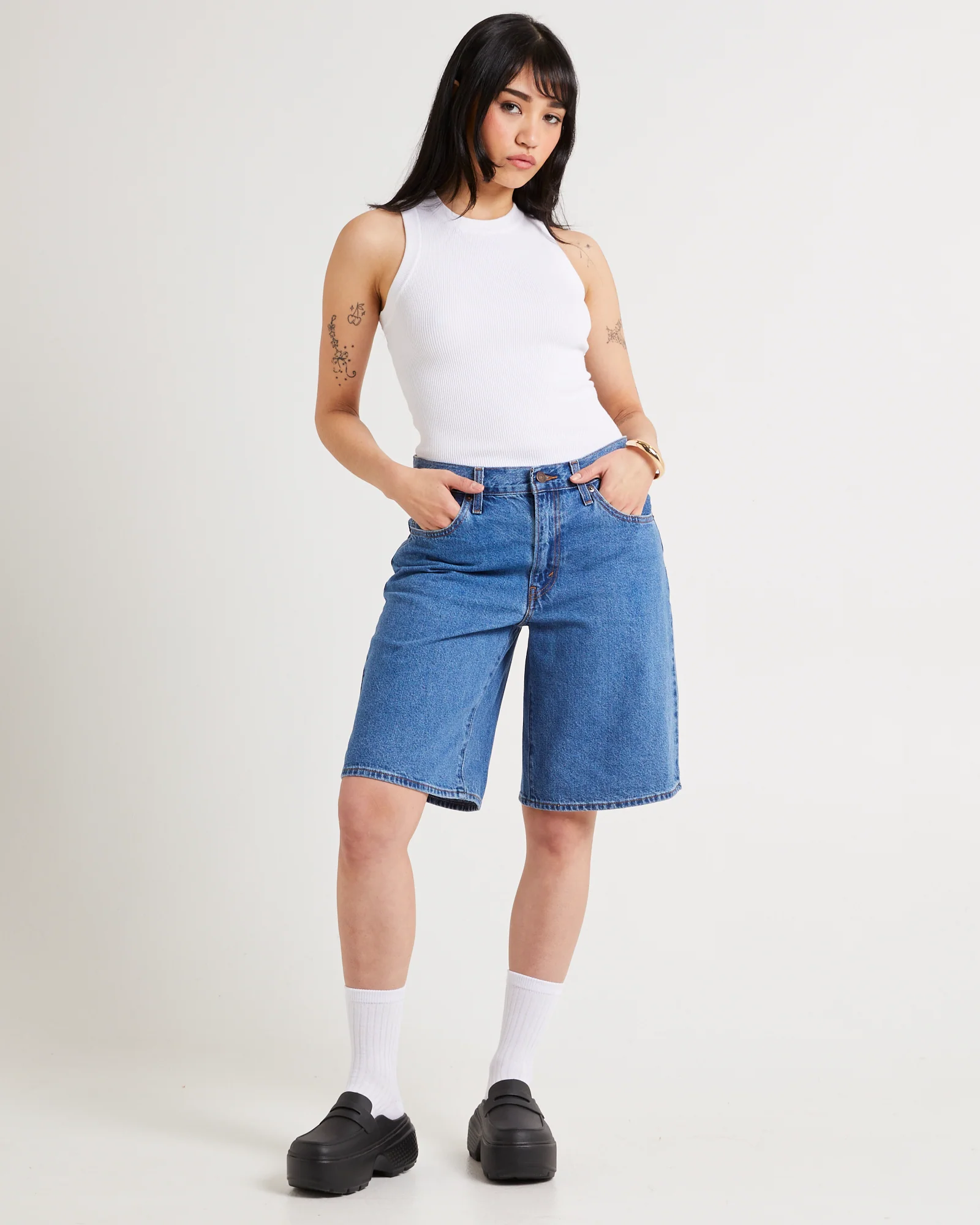 Baggy Dad Denim Jorts - Image 3
