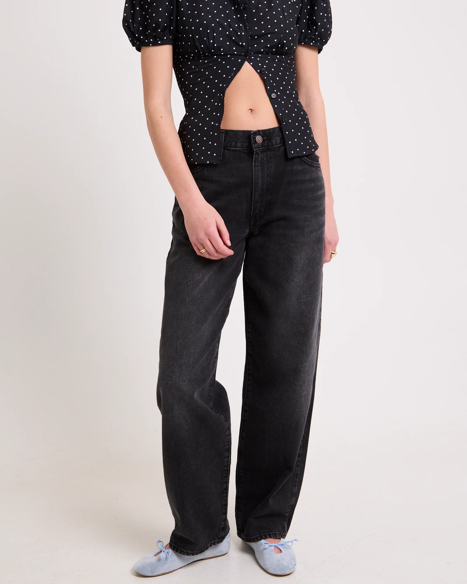 Baggy Dad Denim Jeans Shrink Up - Image 2