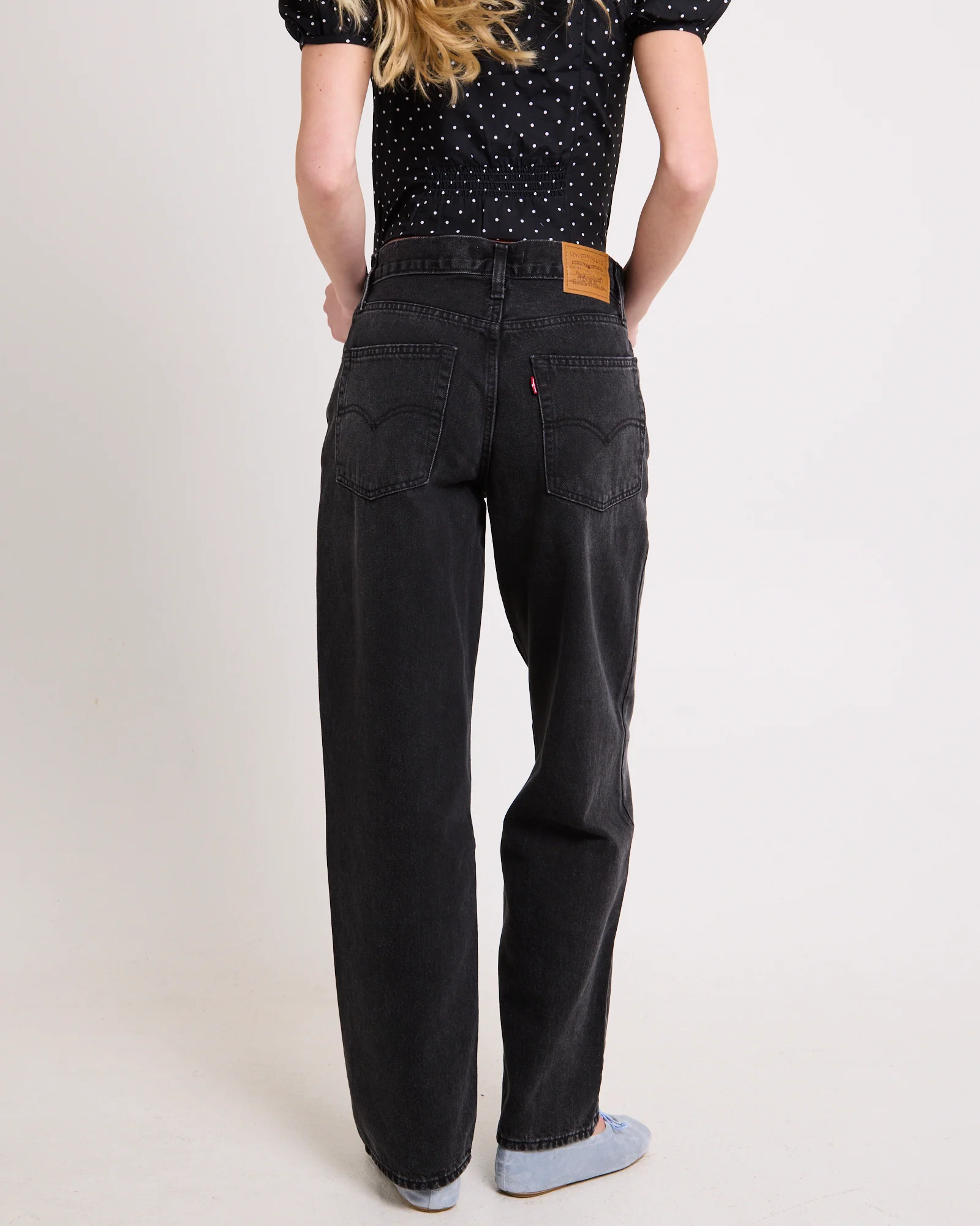 Baggy Dad Denim Jeans Shrink Up - Image 4