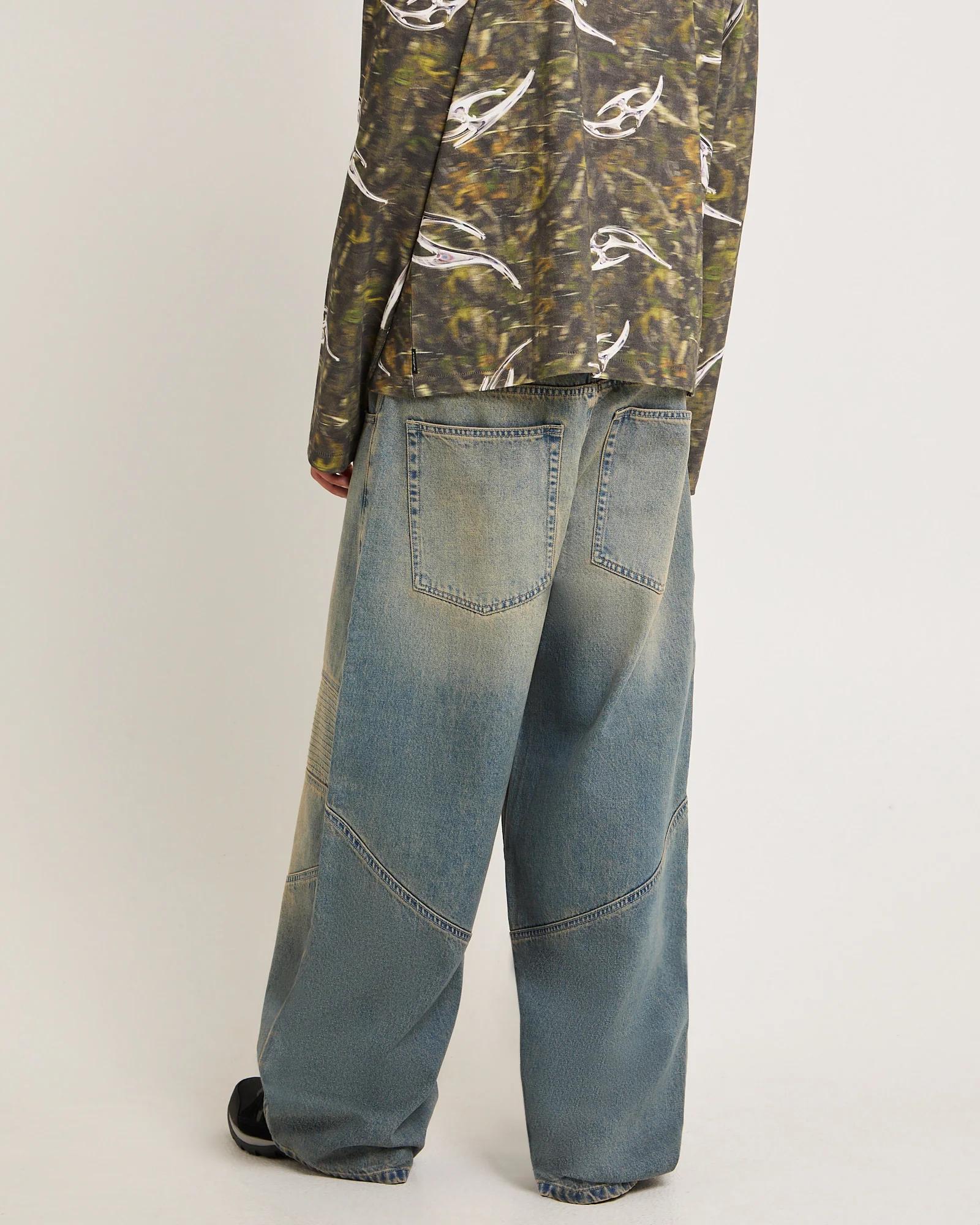 Baggy Moto Denim Jeans - Image 3