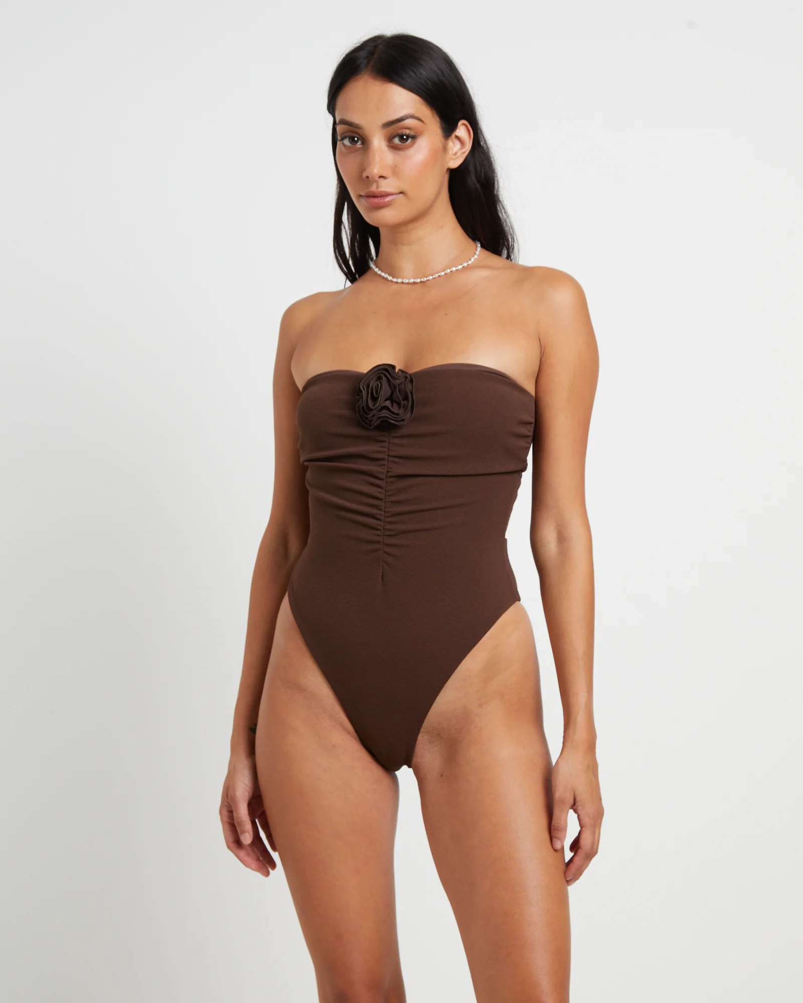 Banksy Corsage One Piece in Chocolate - Image 2