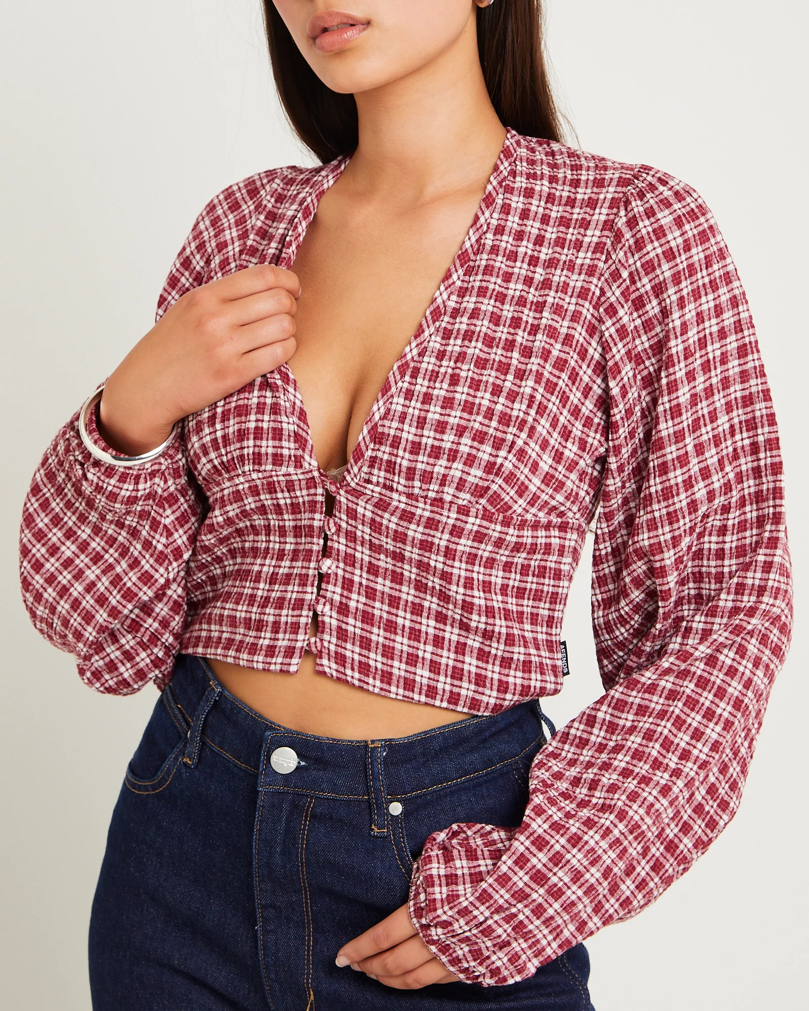 Base Seersucker Long Sleeve Top - Image 5