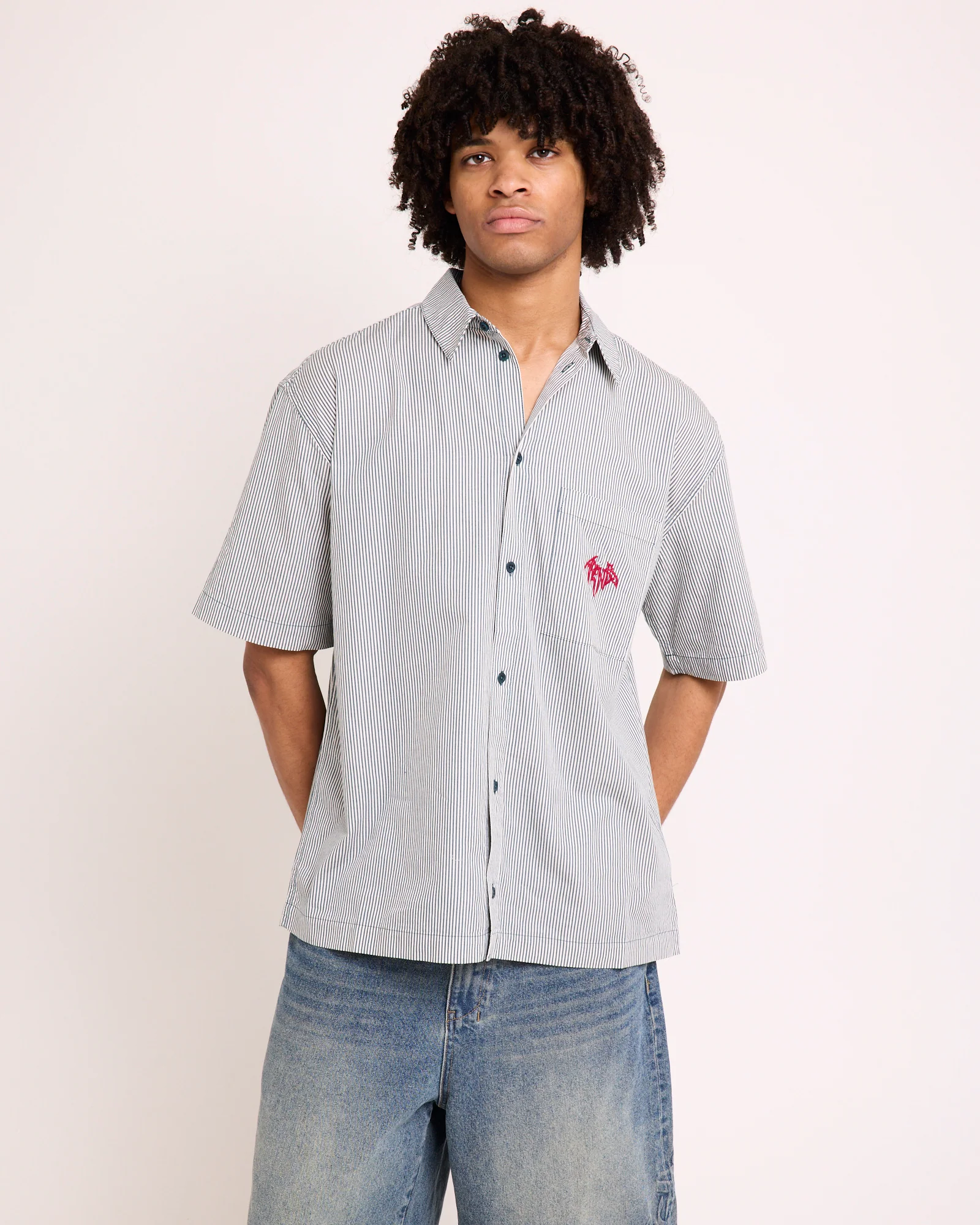 Bats Striped Short Sleeve Shirt - Image 2