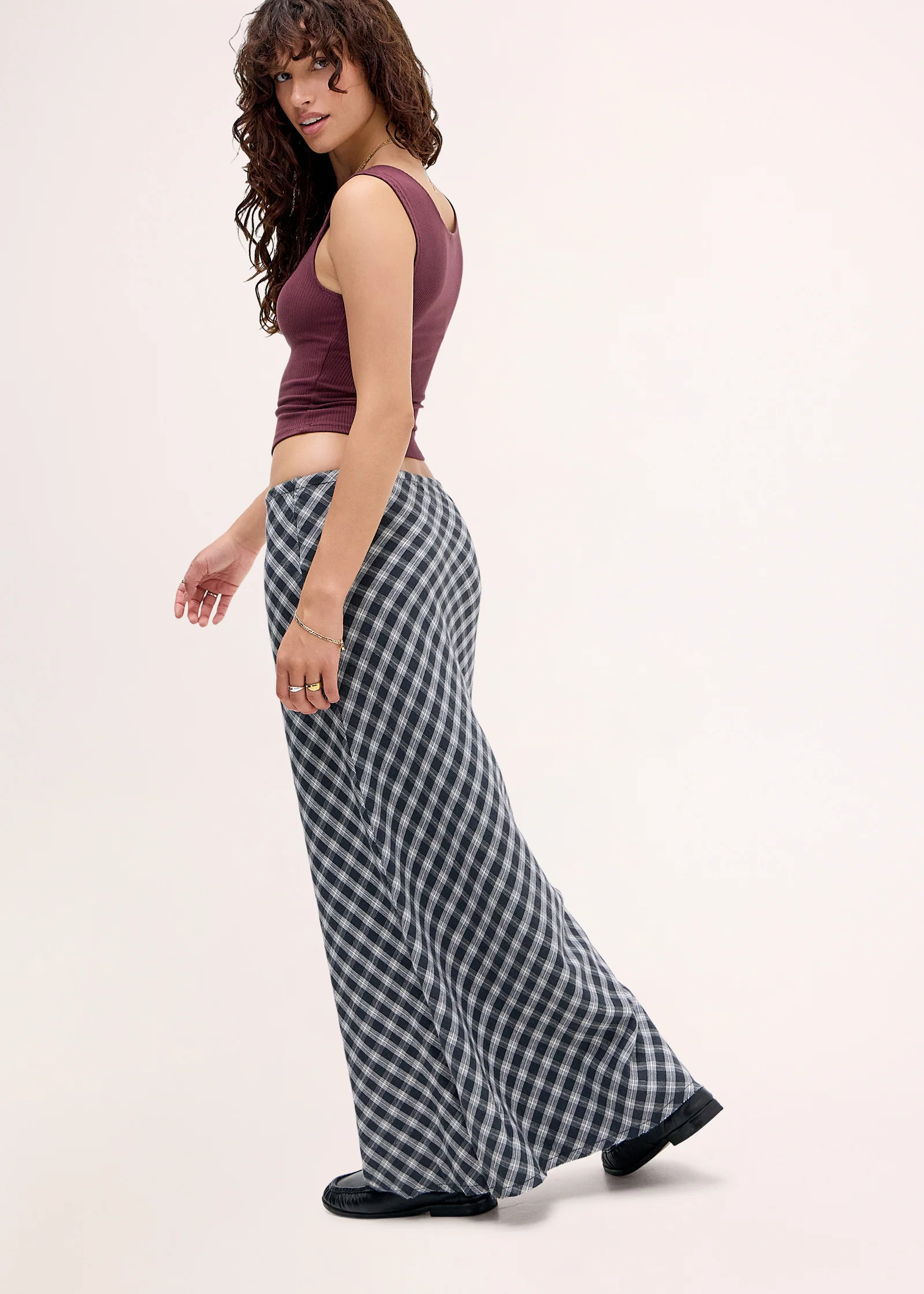 BDG Check Maxi Skirt - Image 3
