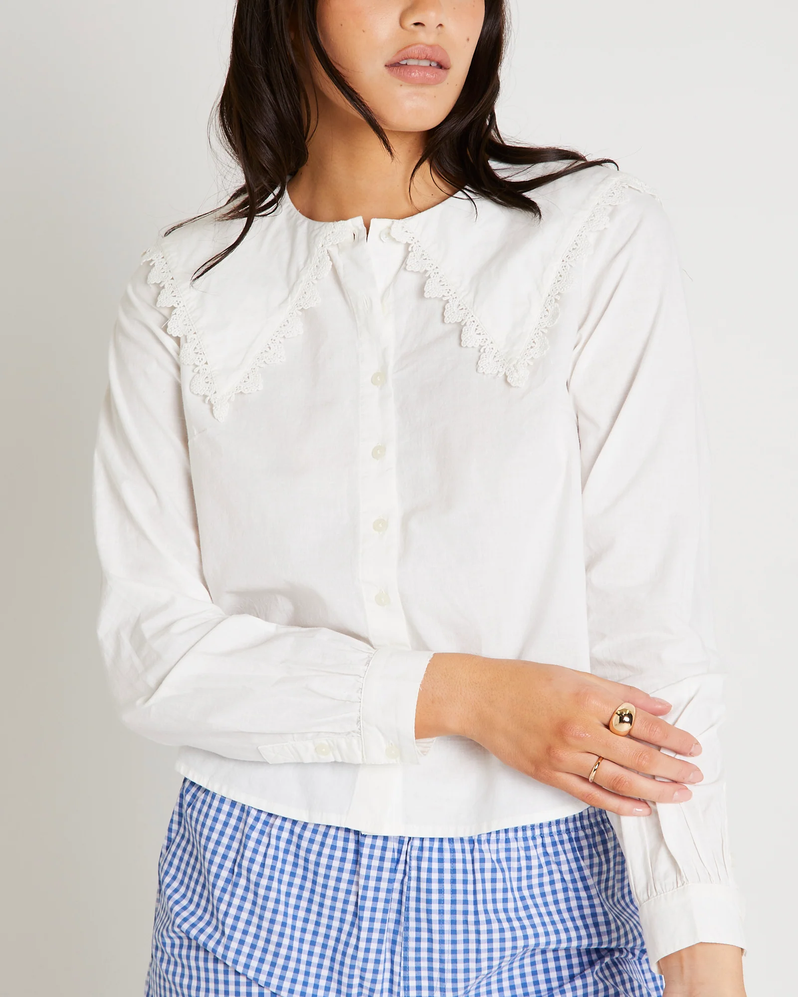 BDG Long Sleeve Collar Blouse - Image 6