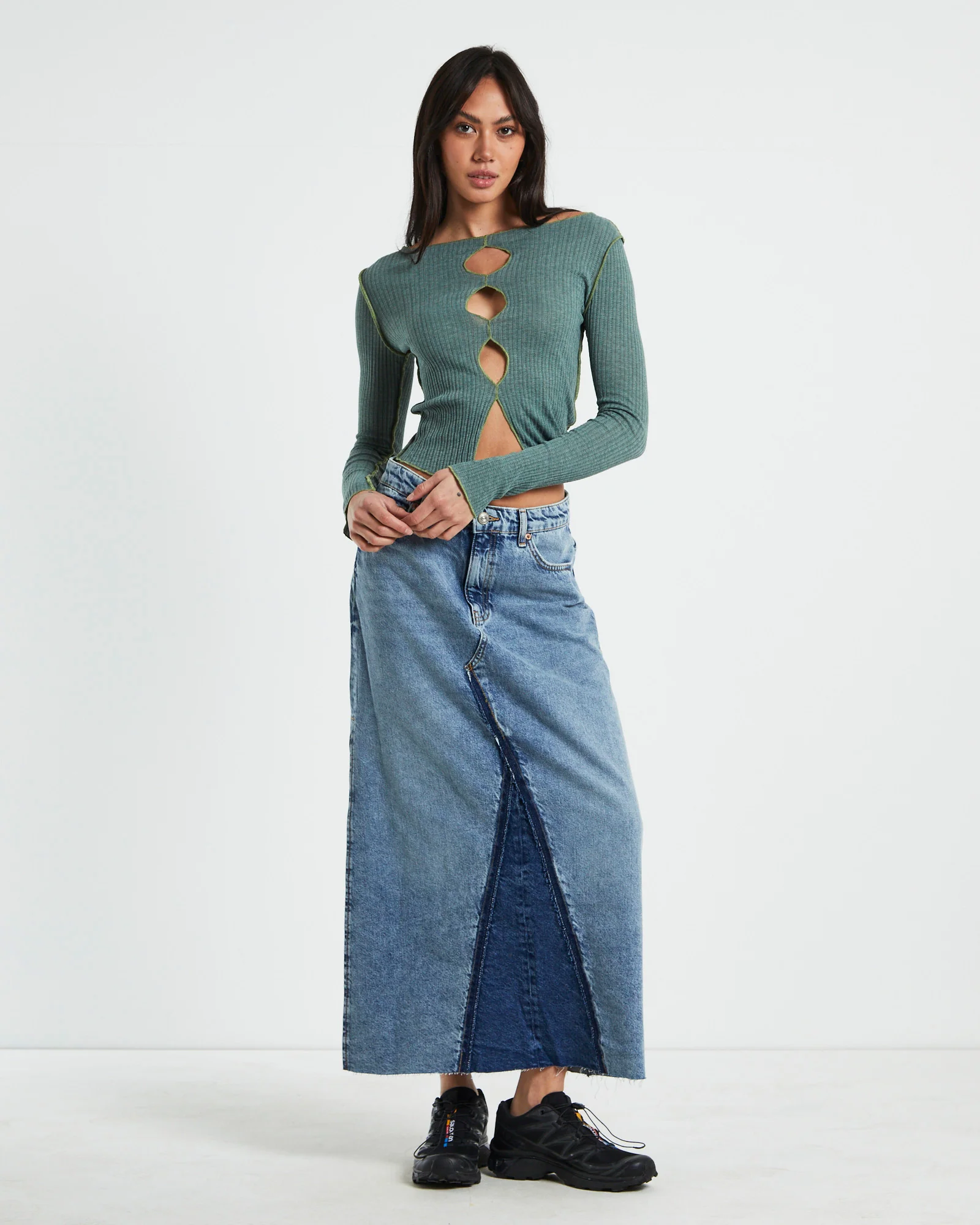 BDG Denim Midi Skirt in - Image 4