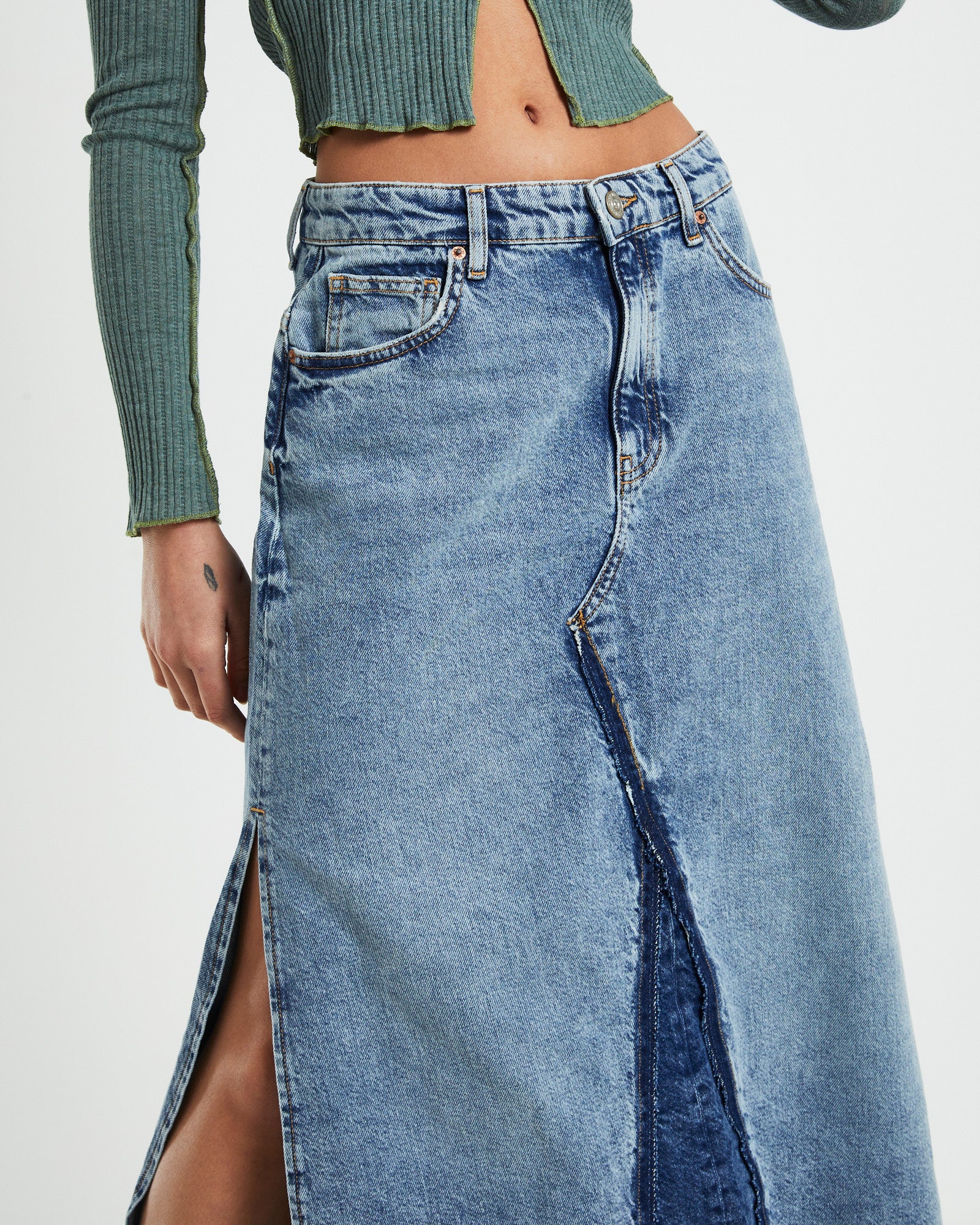BDG Denim Midi Skirt in - Image 6
