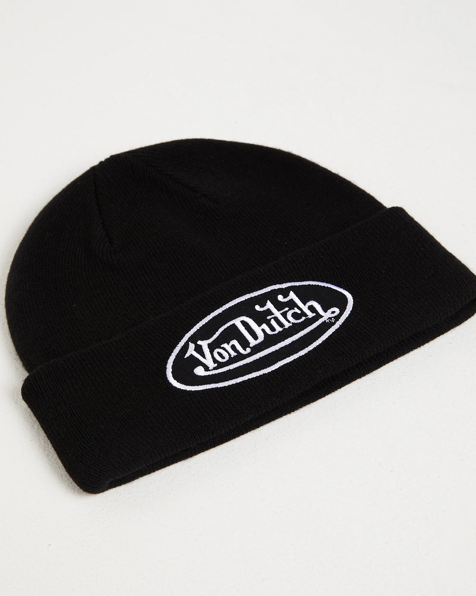 Beanie With Oval Logo Embroidery Patch - Image 2