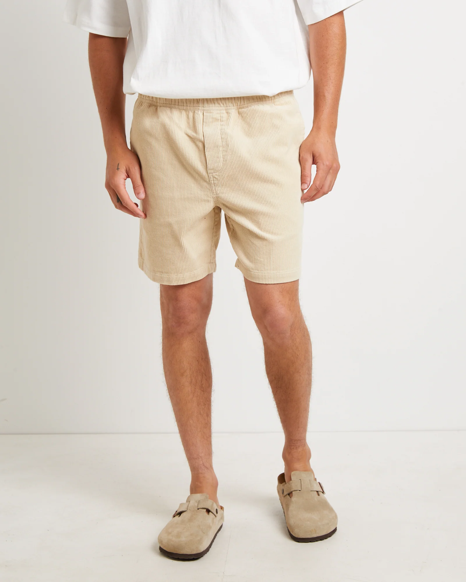 Bedford Cord Shorts in Latte - Image 5