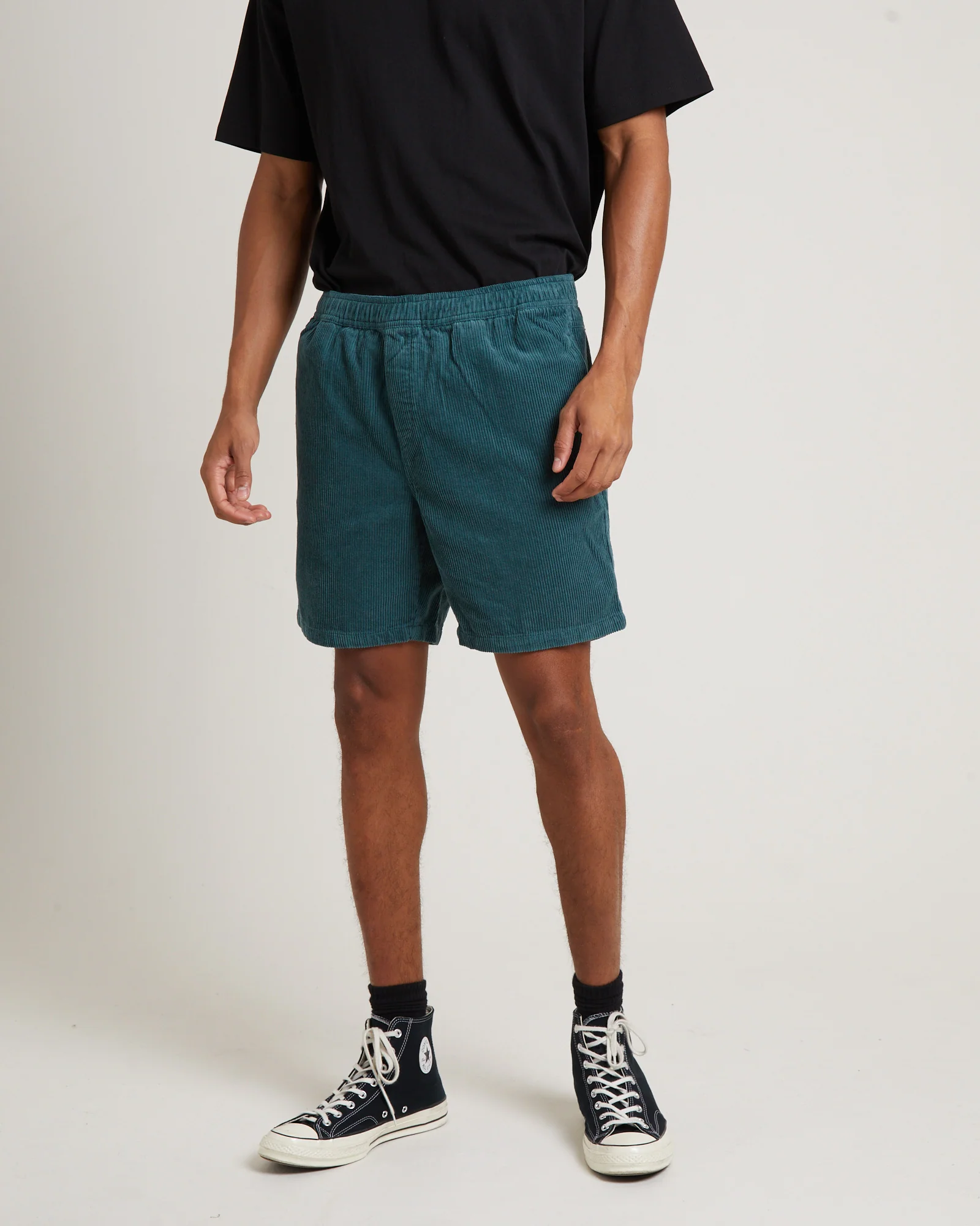 Bedford Cord Shorts in Teal - Image 3