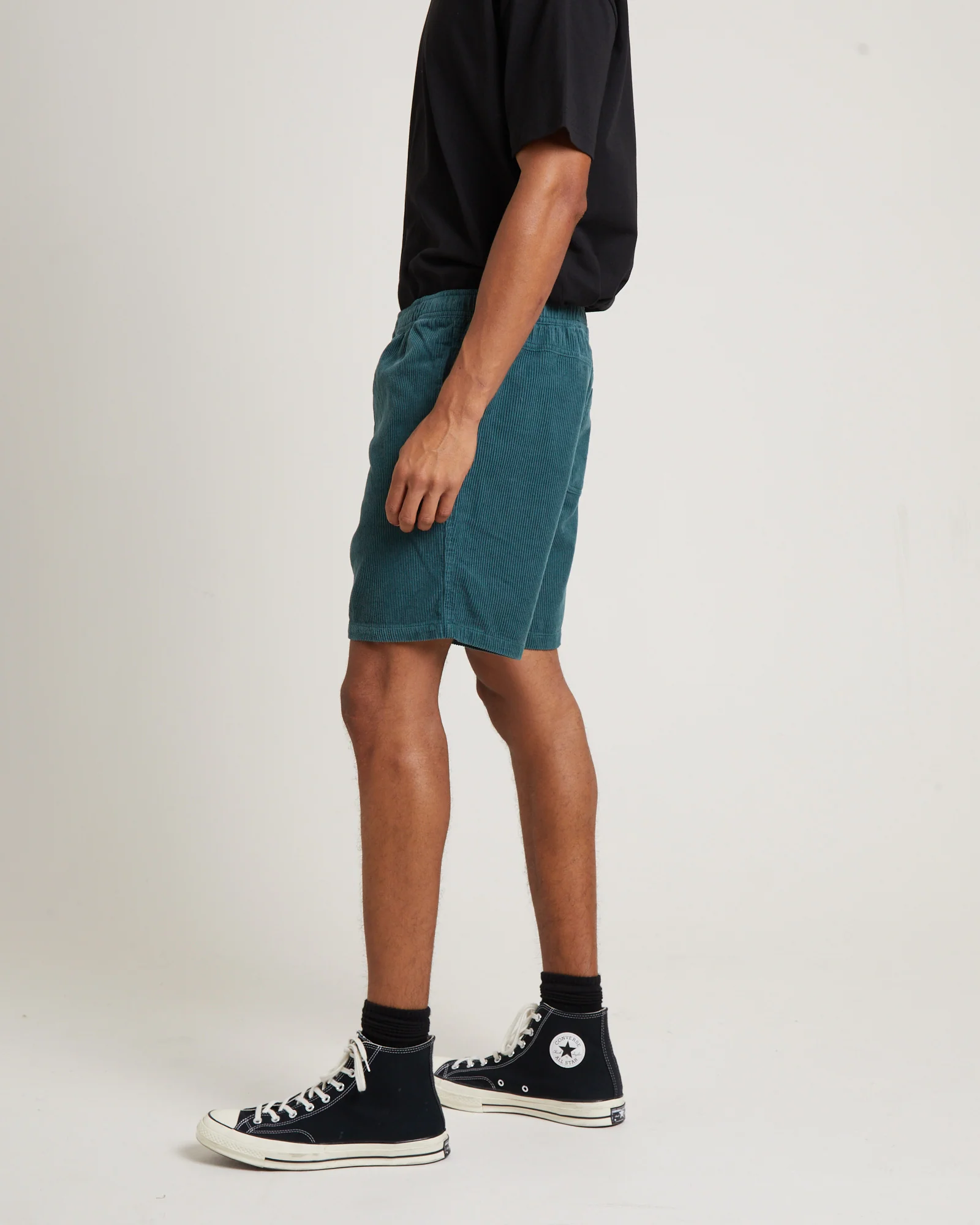 Bedford Cord Shorts in Teal - Image 4