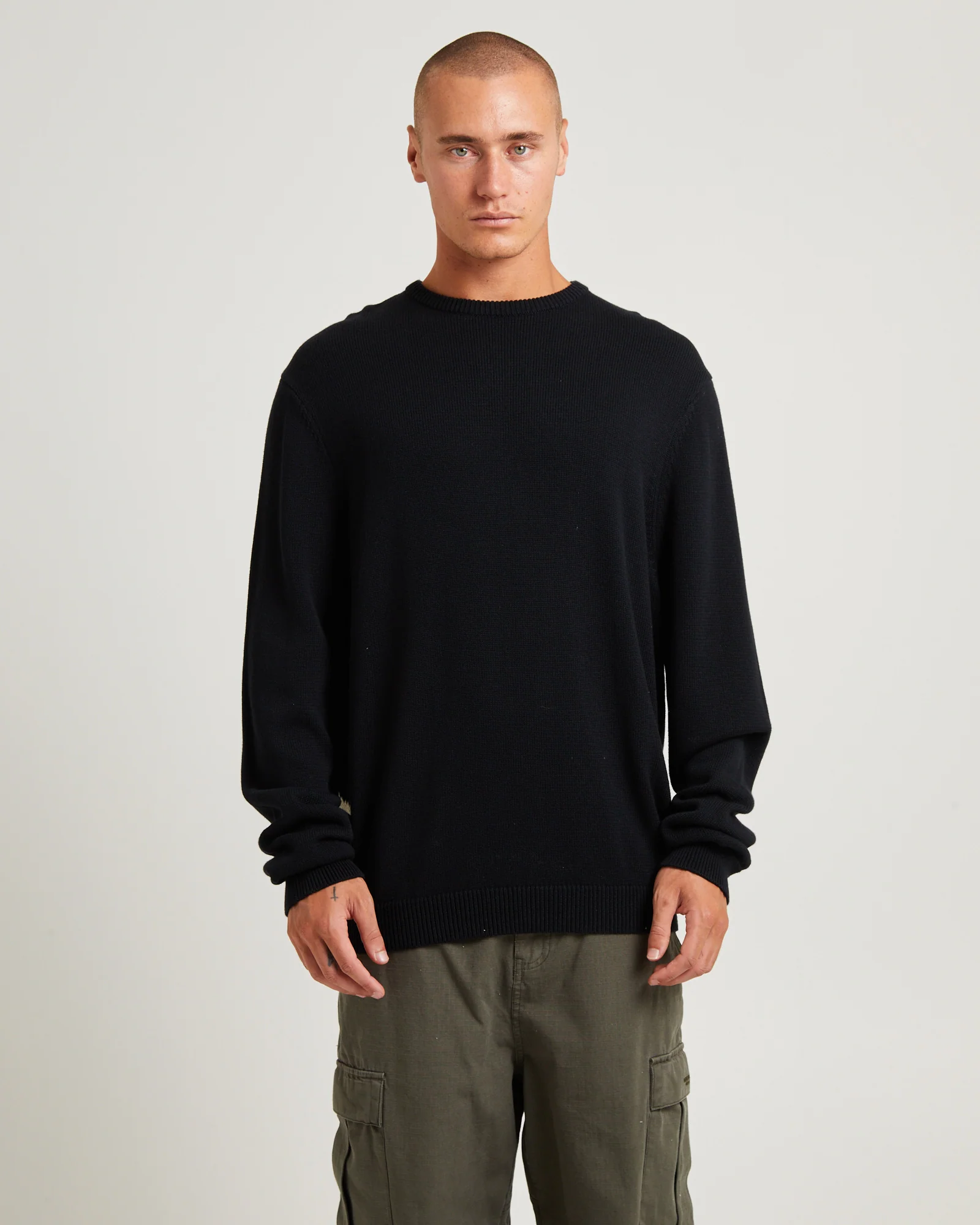 Bent Crown Knit Sweater Black - Image 2