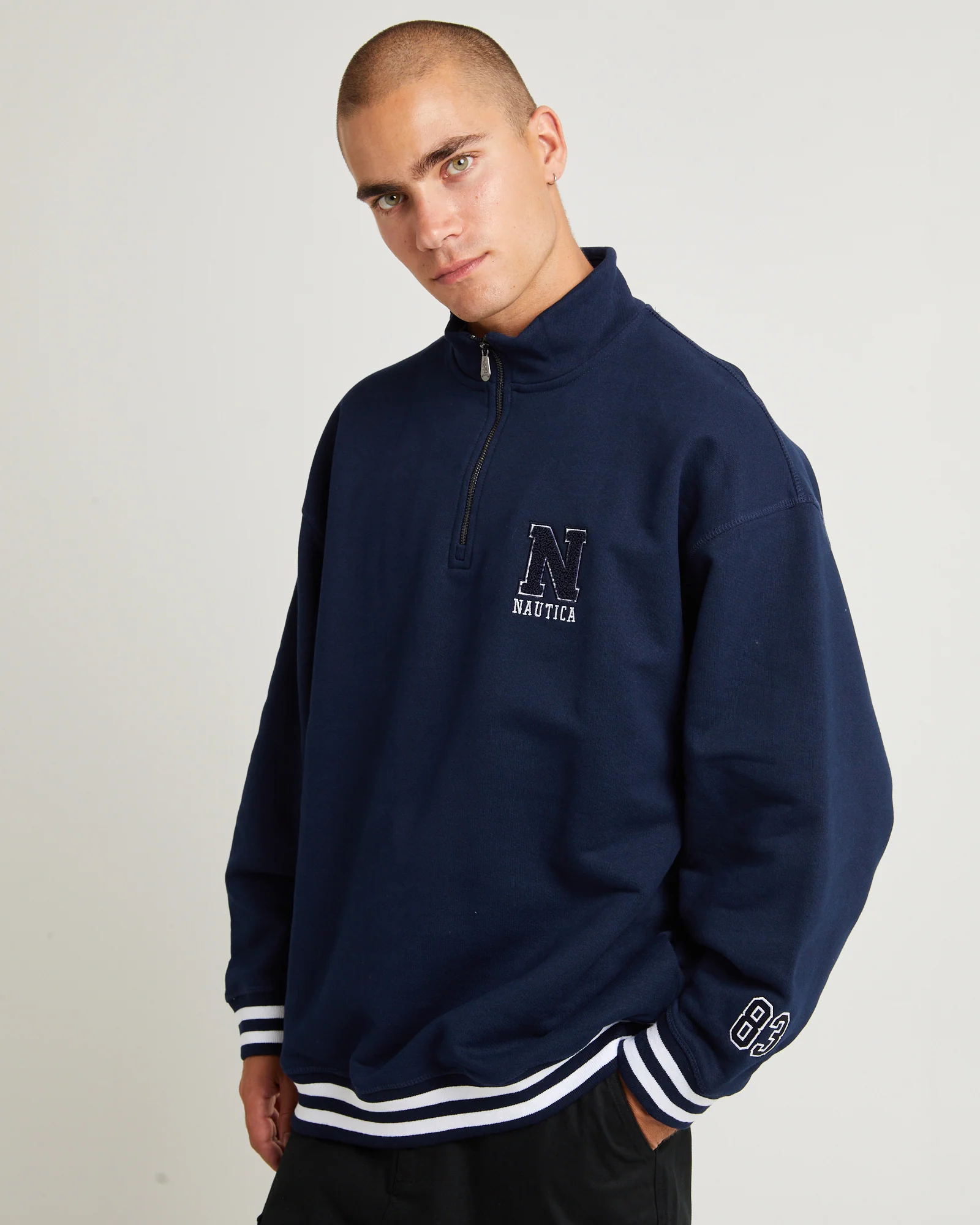 Beta 1/4 Zip Top Dark Navy - Image 7