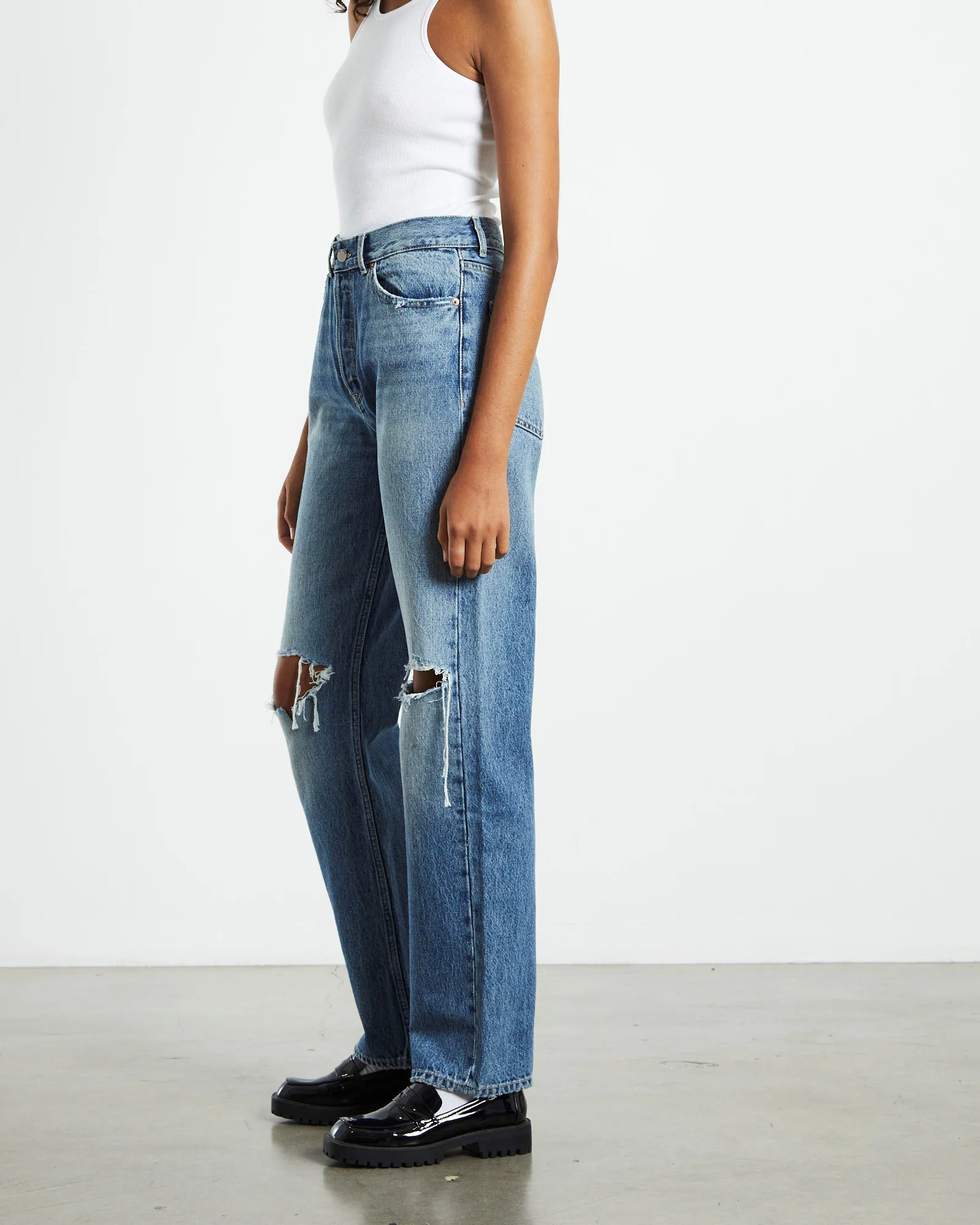 Beth Jeans Drift Mid Knee Gash - Image 3