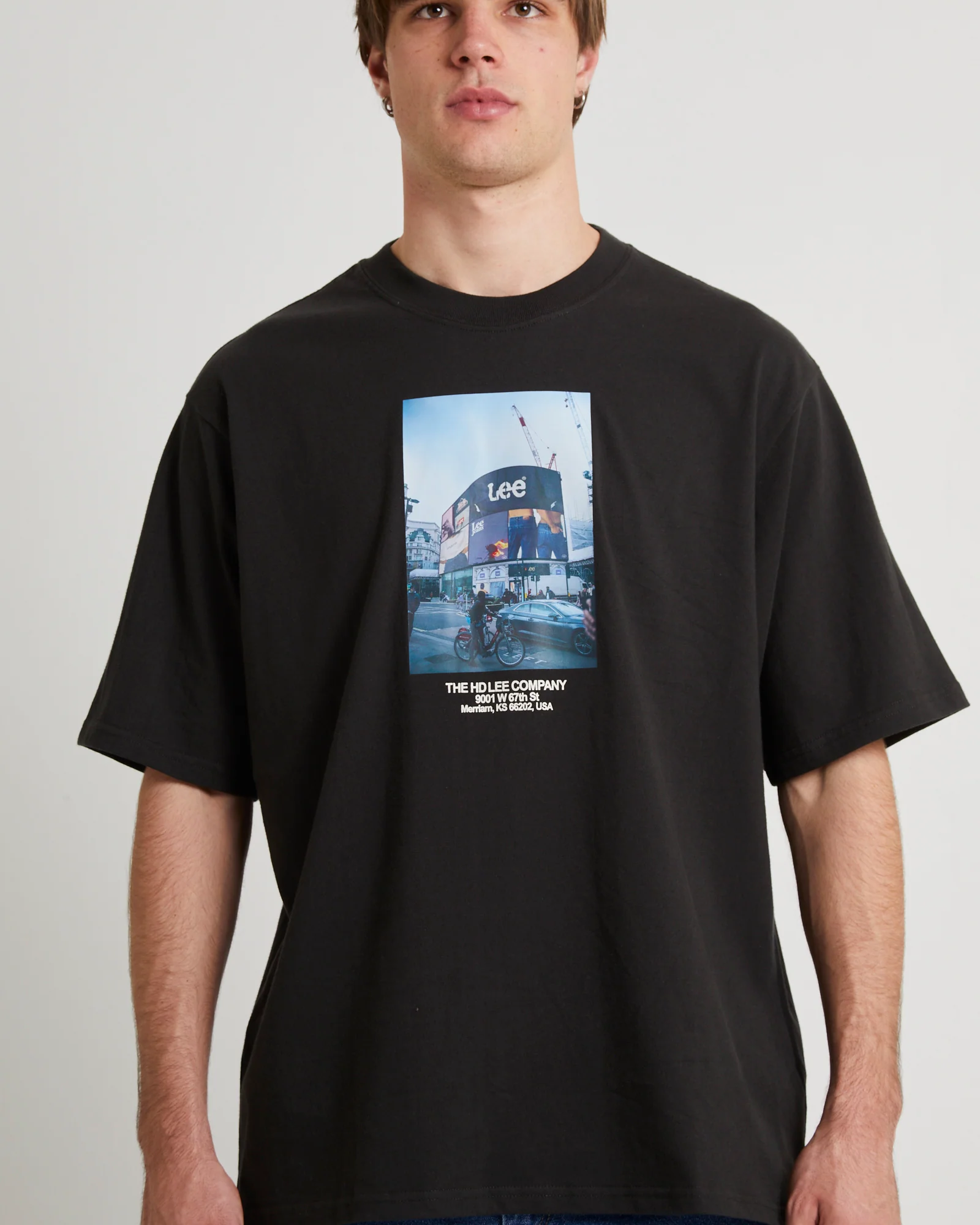 Billboards Baggy T-Shirt Worn Black - Image 5