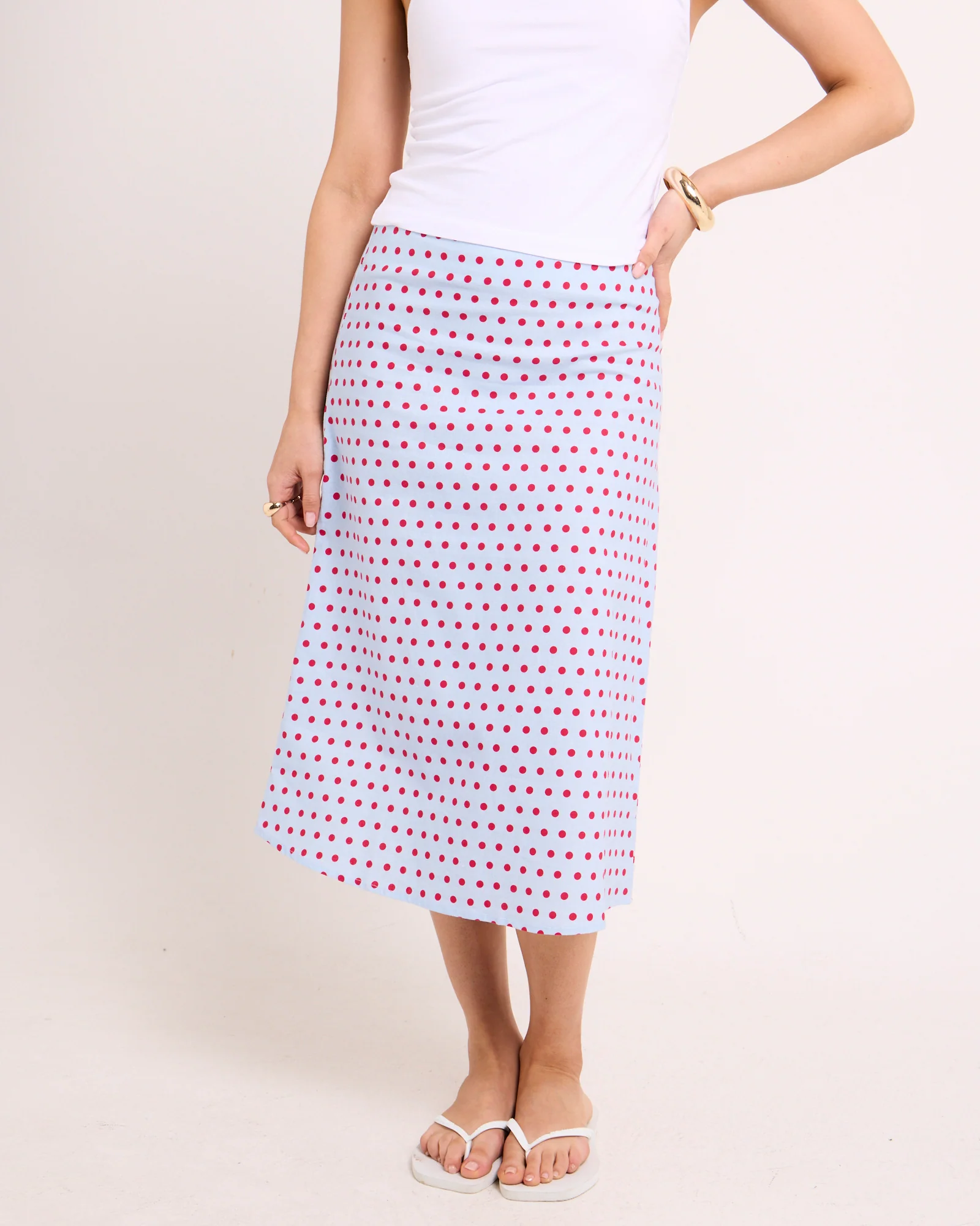 Billy Polka Slip Midi Skirt - Image 2