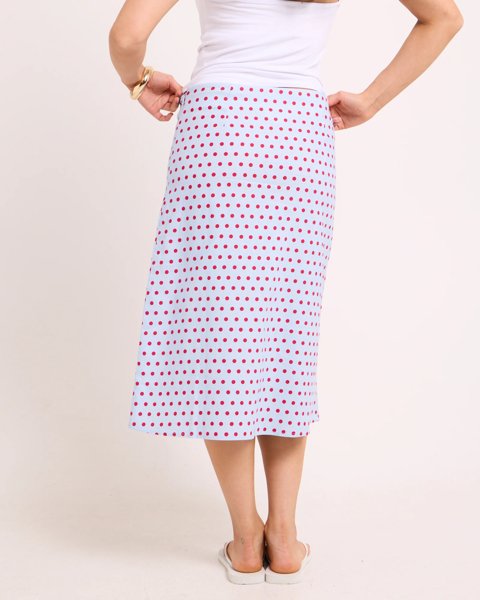 Billy Polka Slip Midi Skirt - Image 4