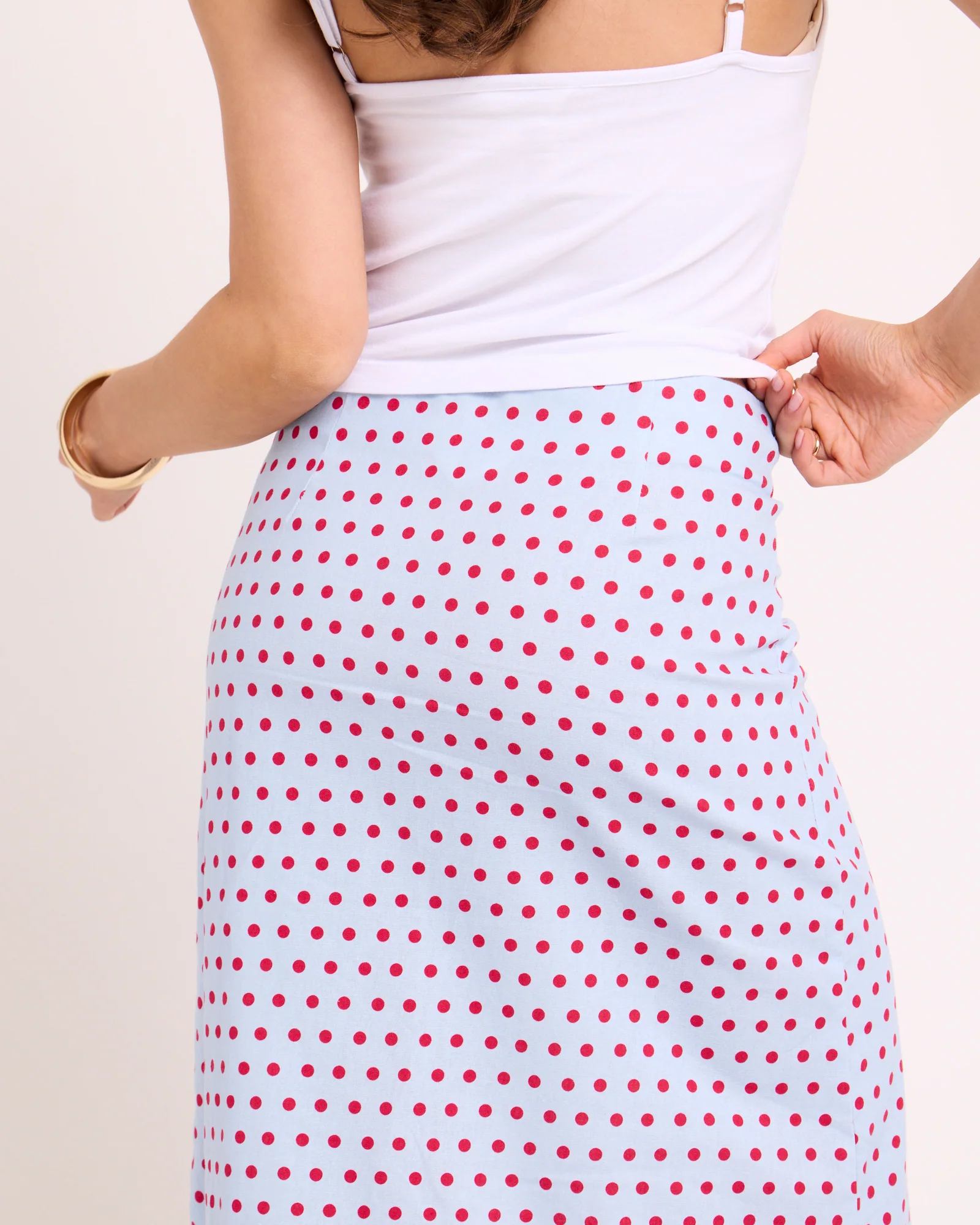 Billy Polka Slip Midi Skirt - Image 5