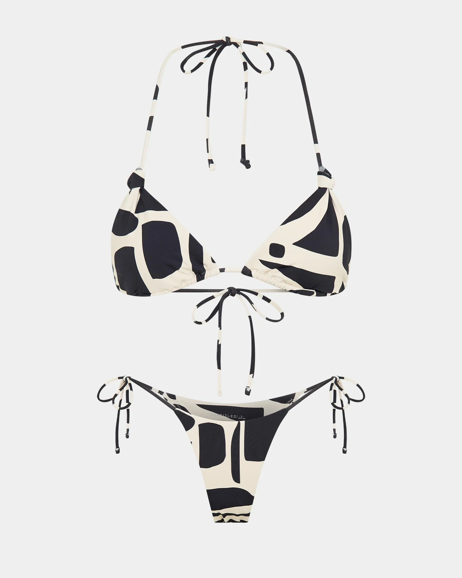 Bindi Contrast Knot Halter Bikini Set - Image 4