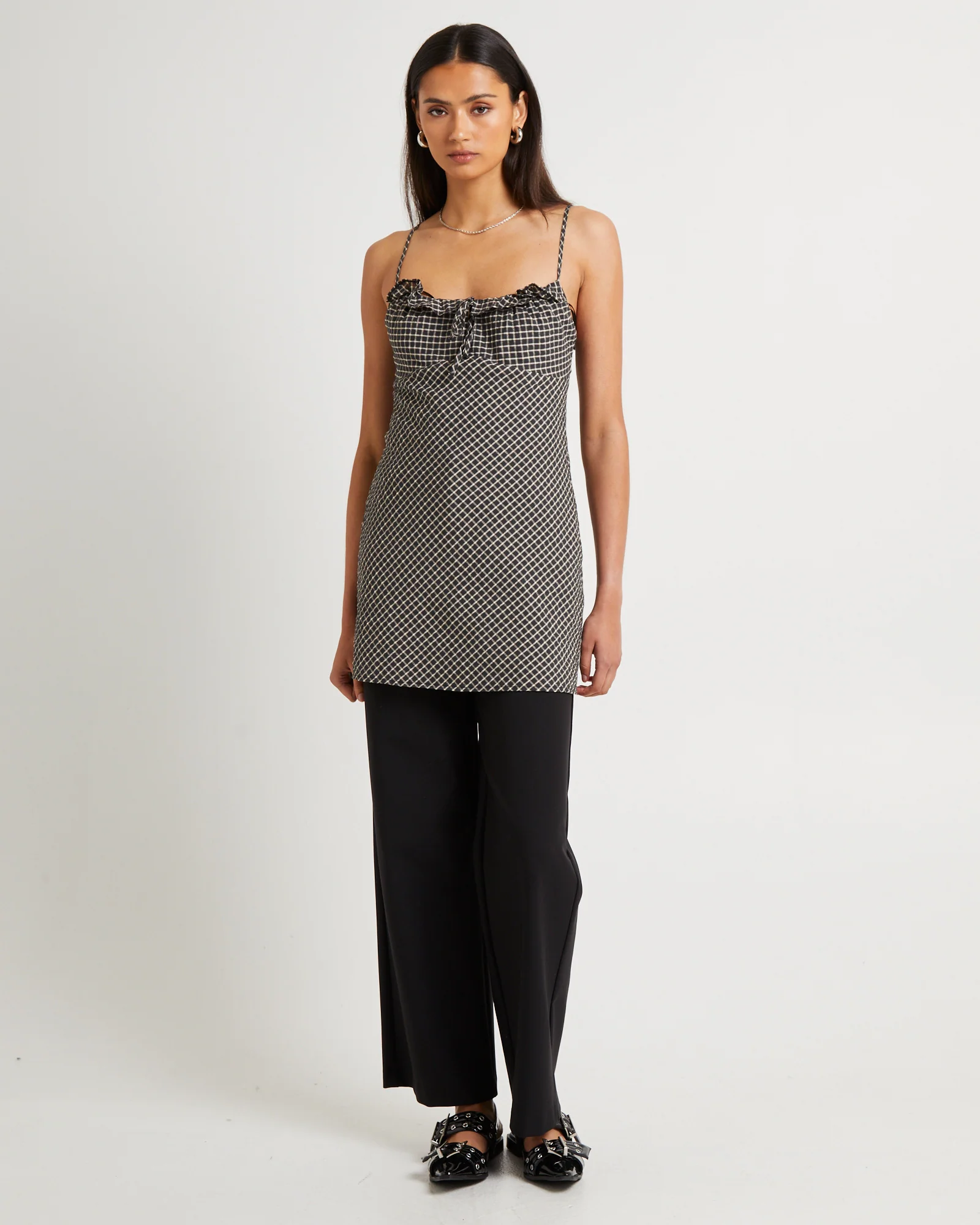 Birby Check Mini Dress - Image 3