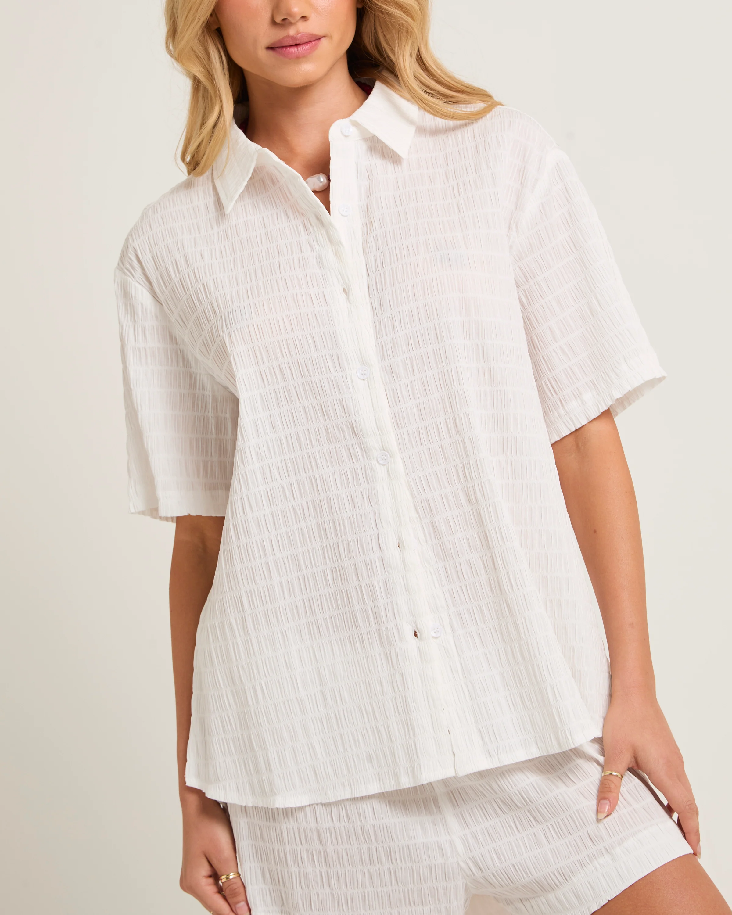 Bisbee Shirred Oversized Shirt - Image 5