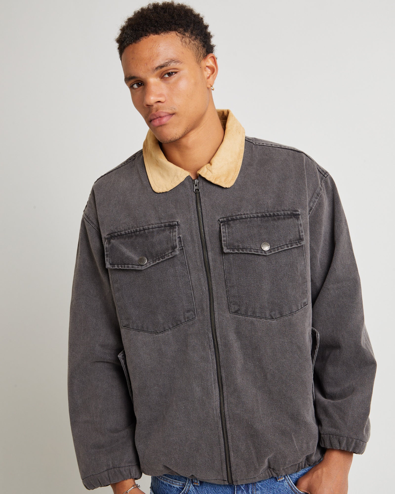 Blackbird Denim Jacket Washed Black - Image 5