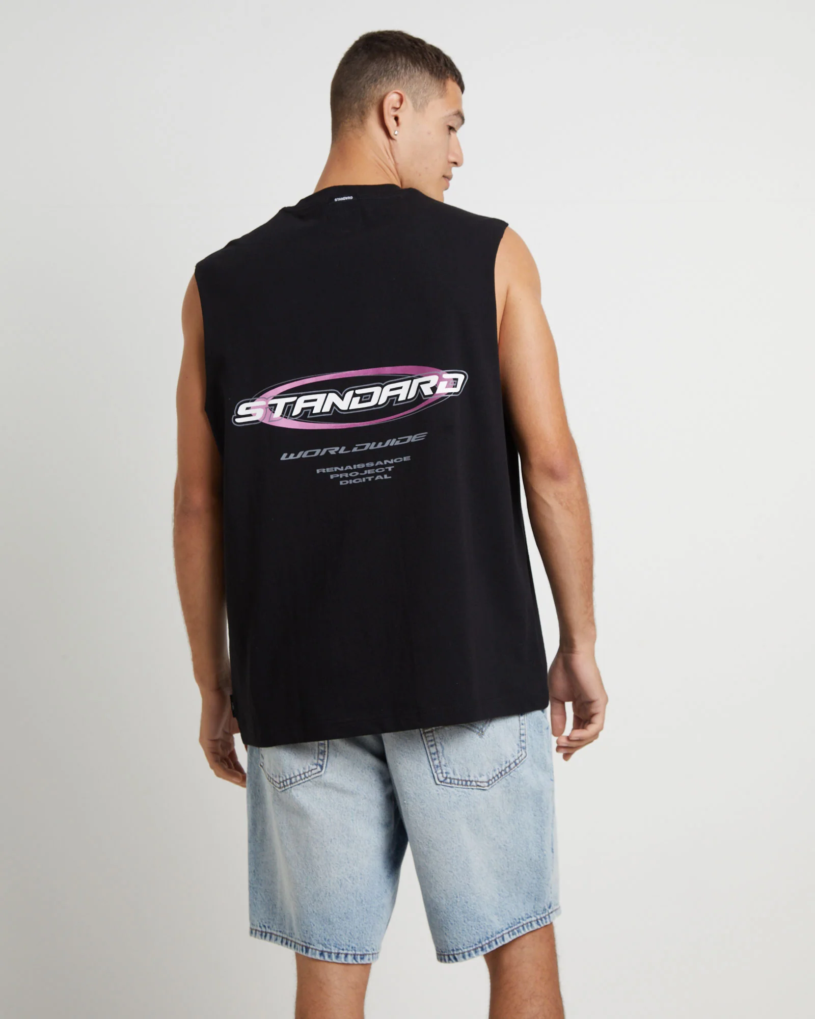 Blade Muscle Tee in Black - Image 2