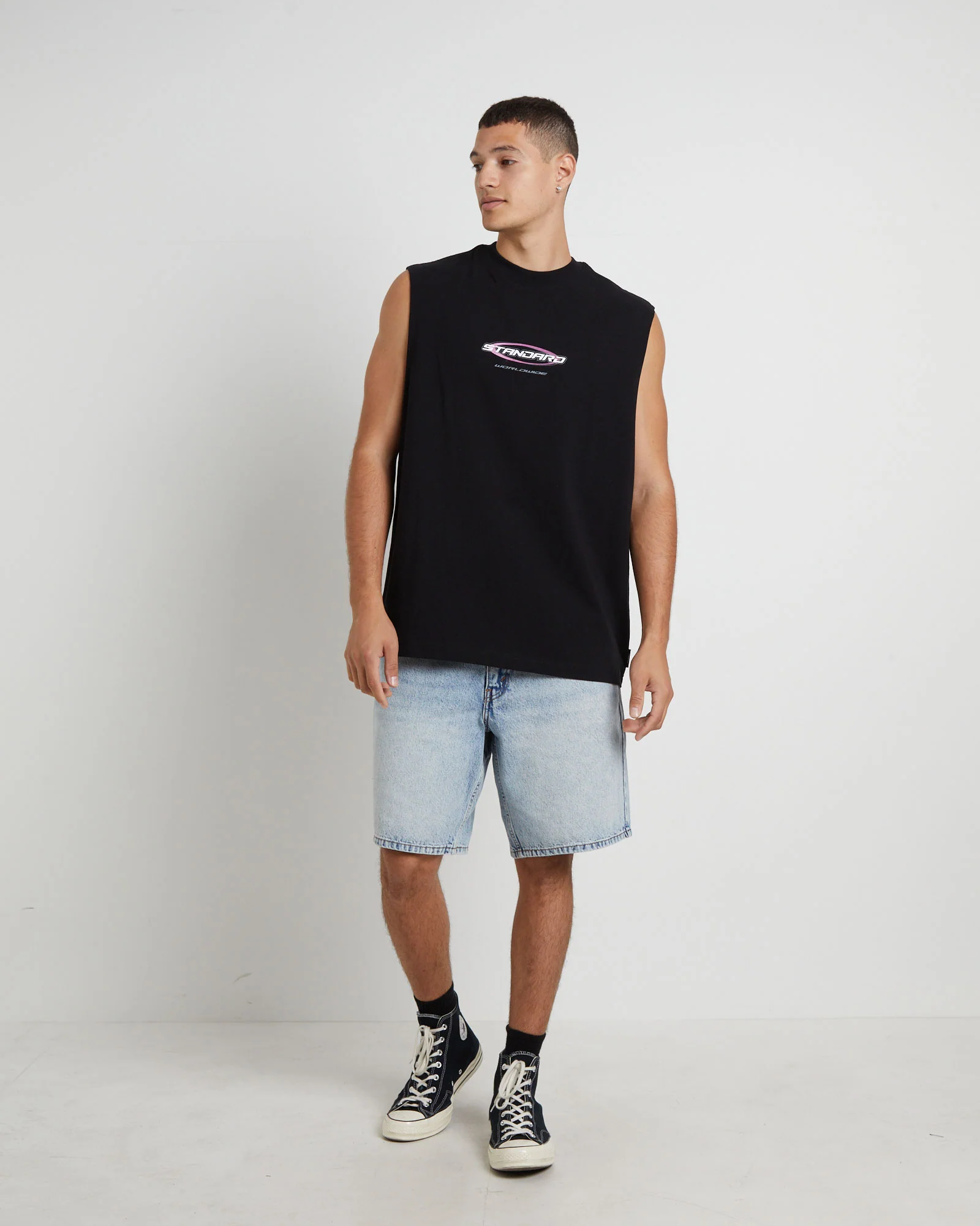Blade Muscle Tee in Black - Image 3