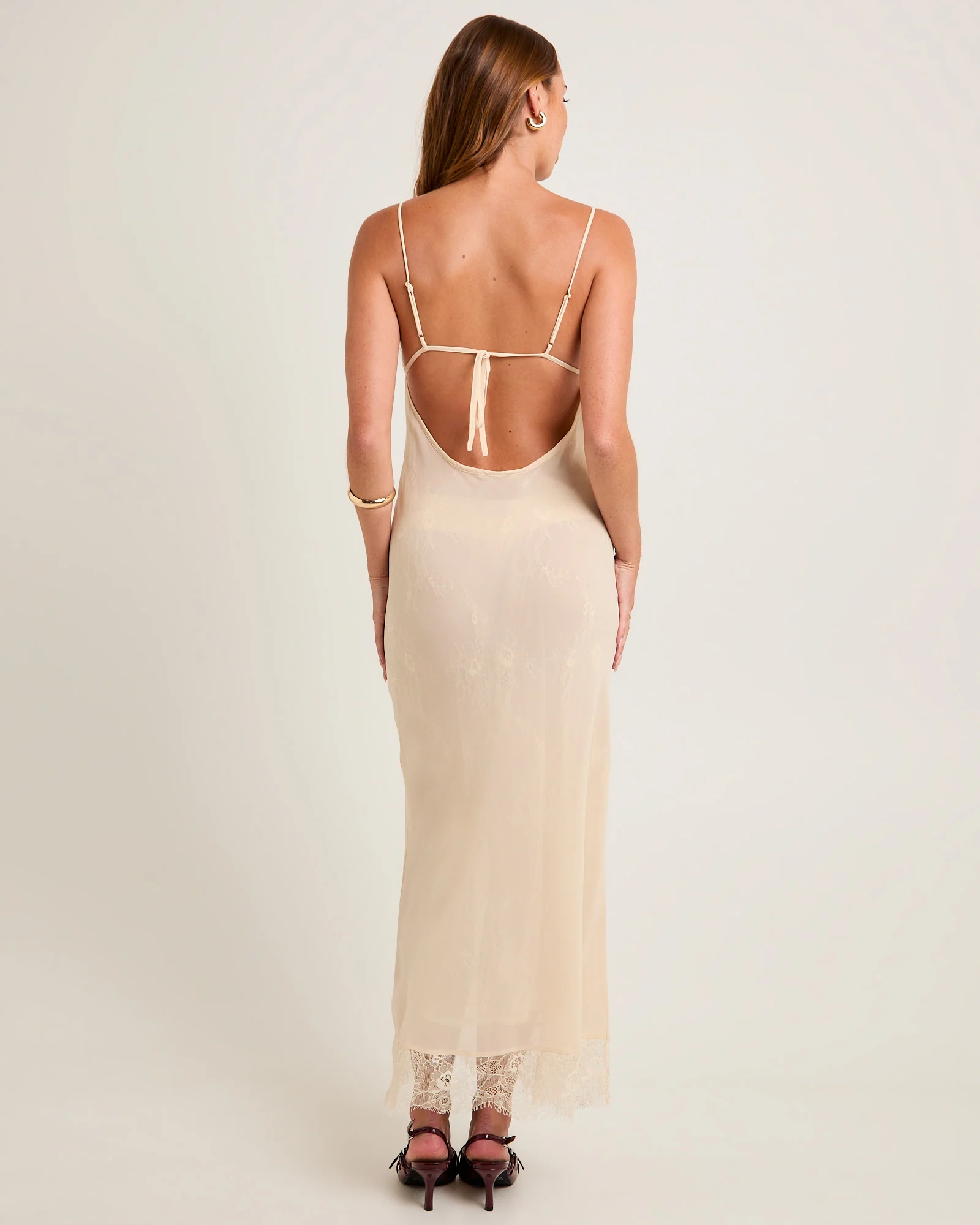 Blair Lace Tie Back Maxi Dress - Image 2