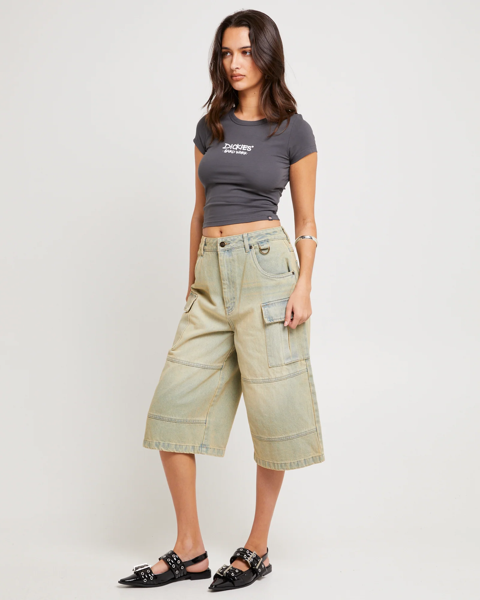 Blanco Light Denim Cargo Shorts - Image 4
