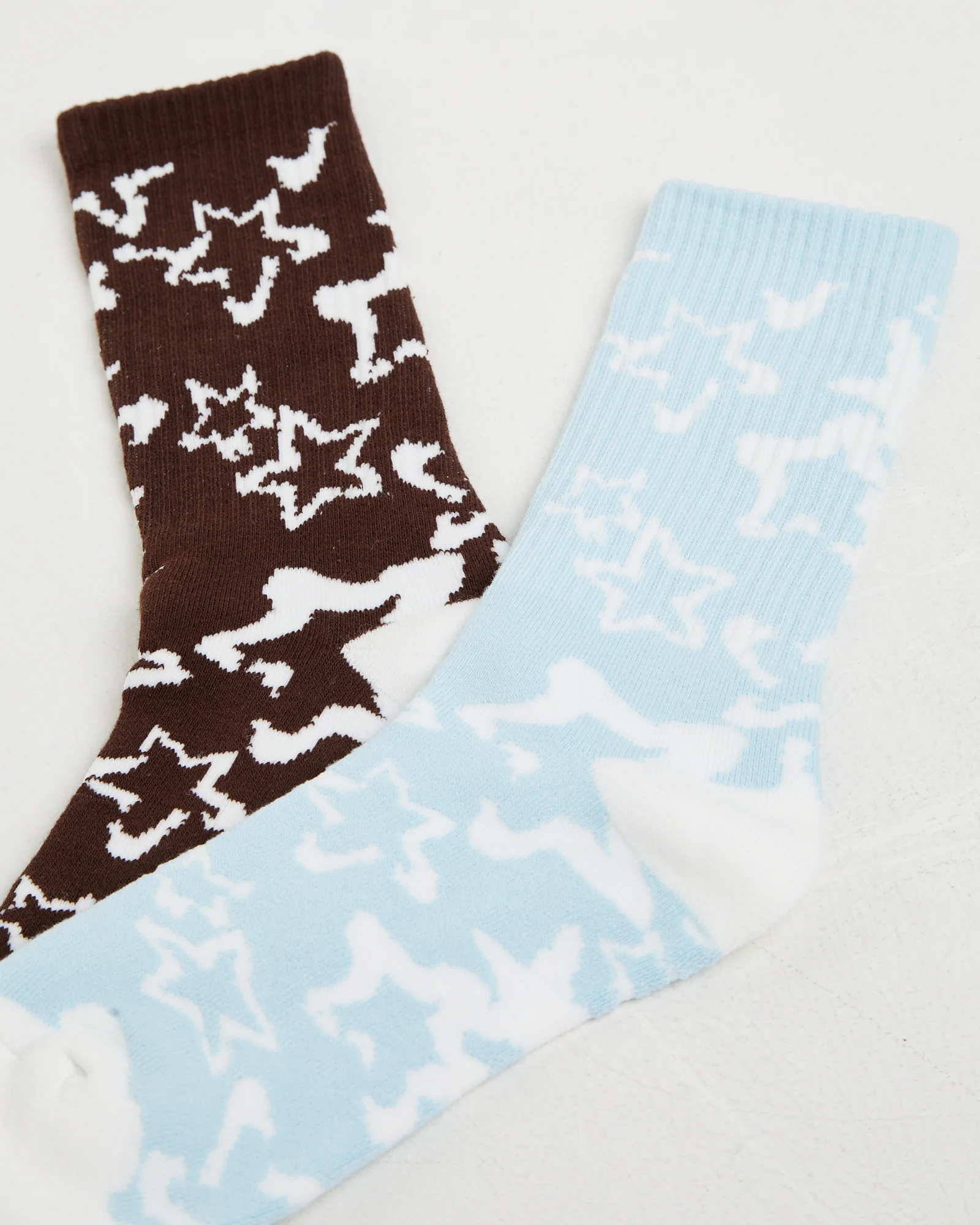 Bleached Star Socks 2 Pack in Multi - Image 4