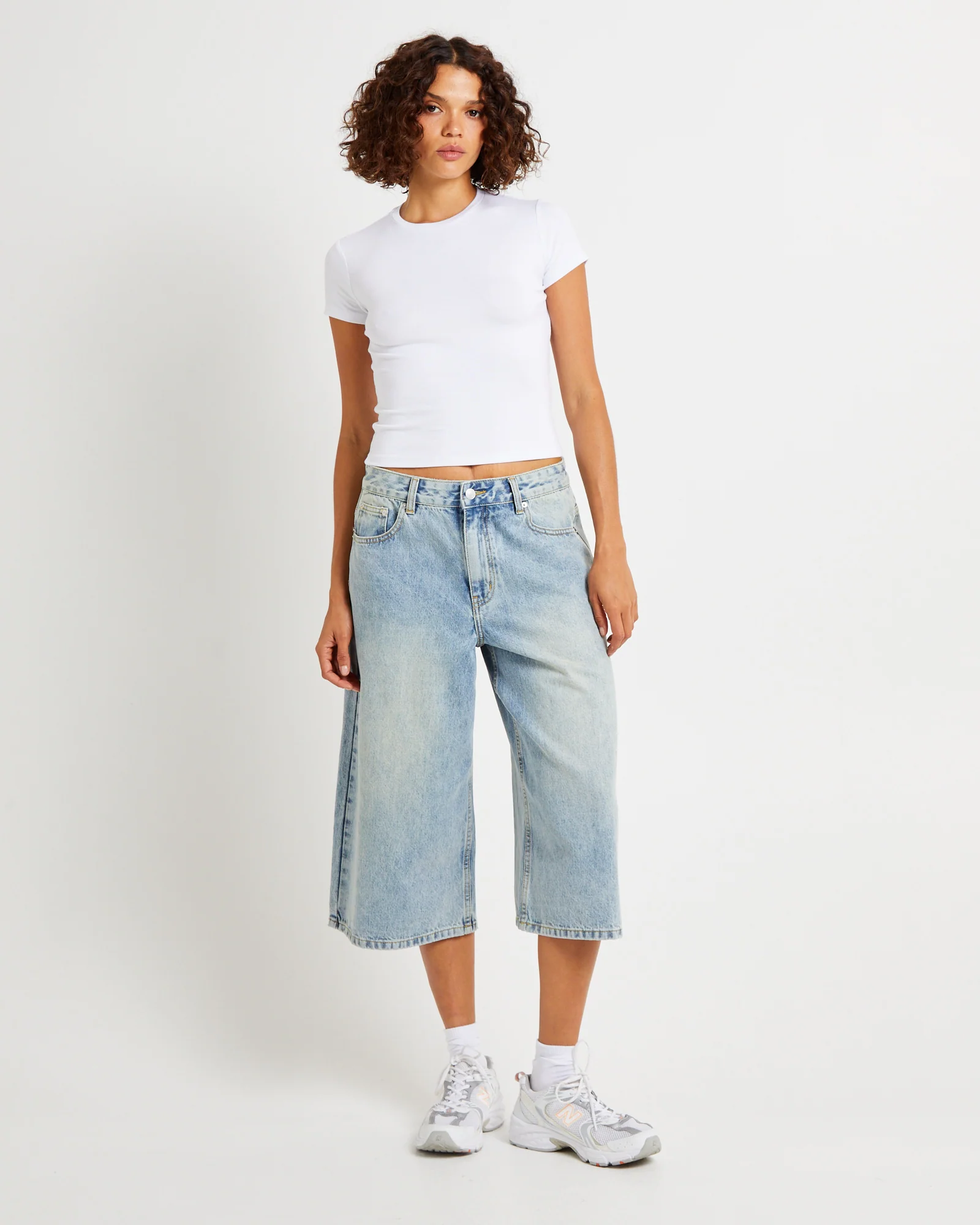 Bobby Crop Denim Jorts - Image 3