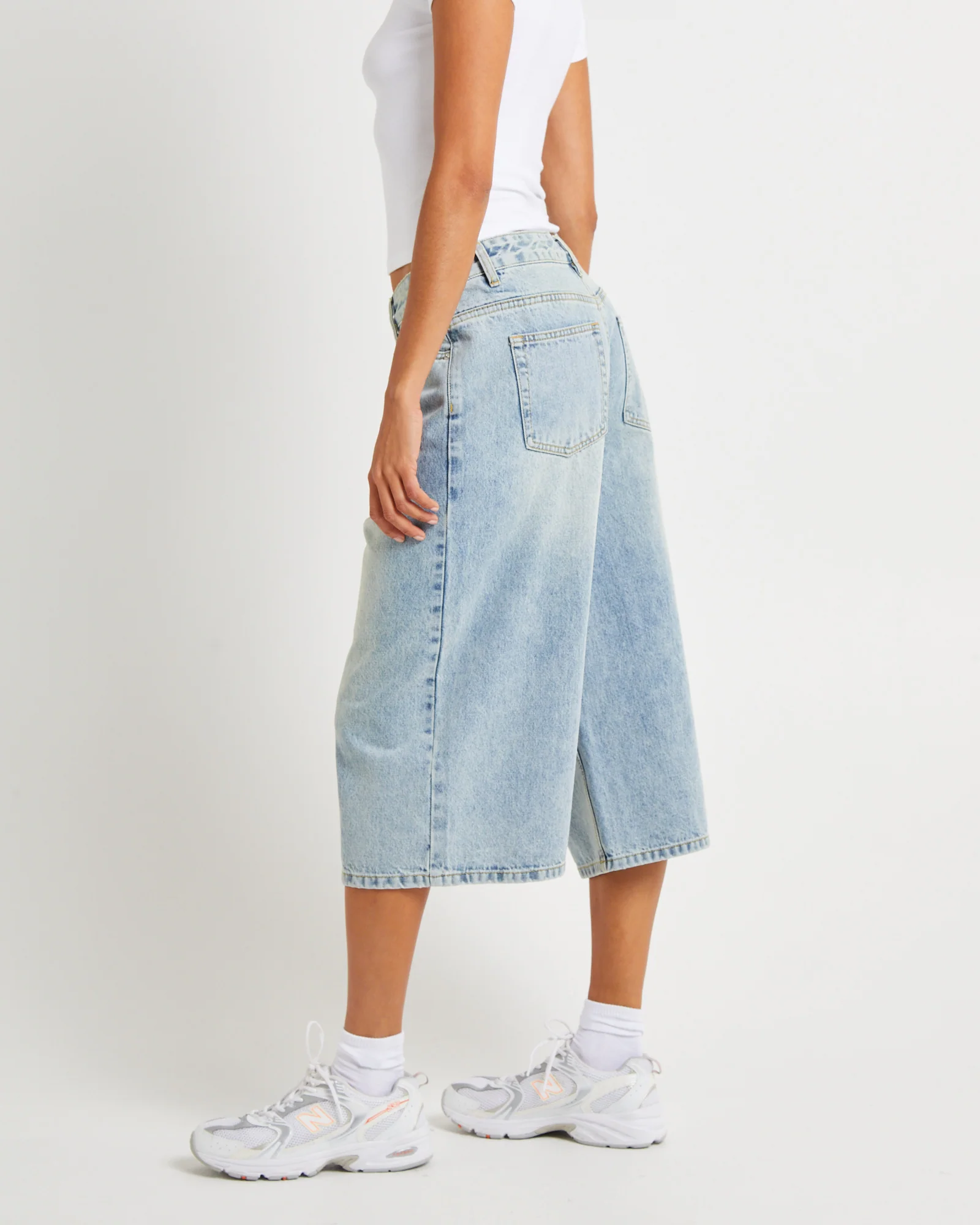 Bobby Crop Denim Jorts - Image 4