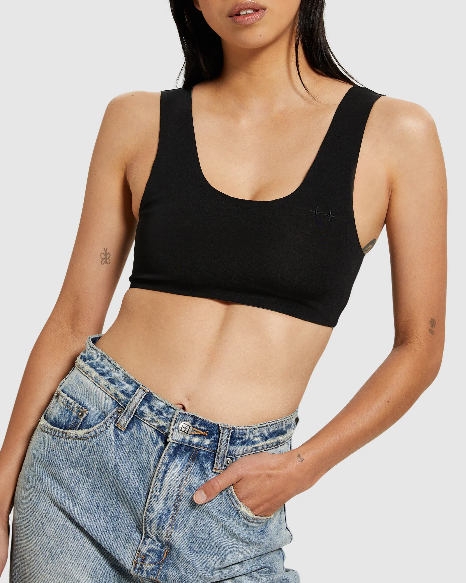 Bodkon Crop Tank Top Black - Image 5