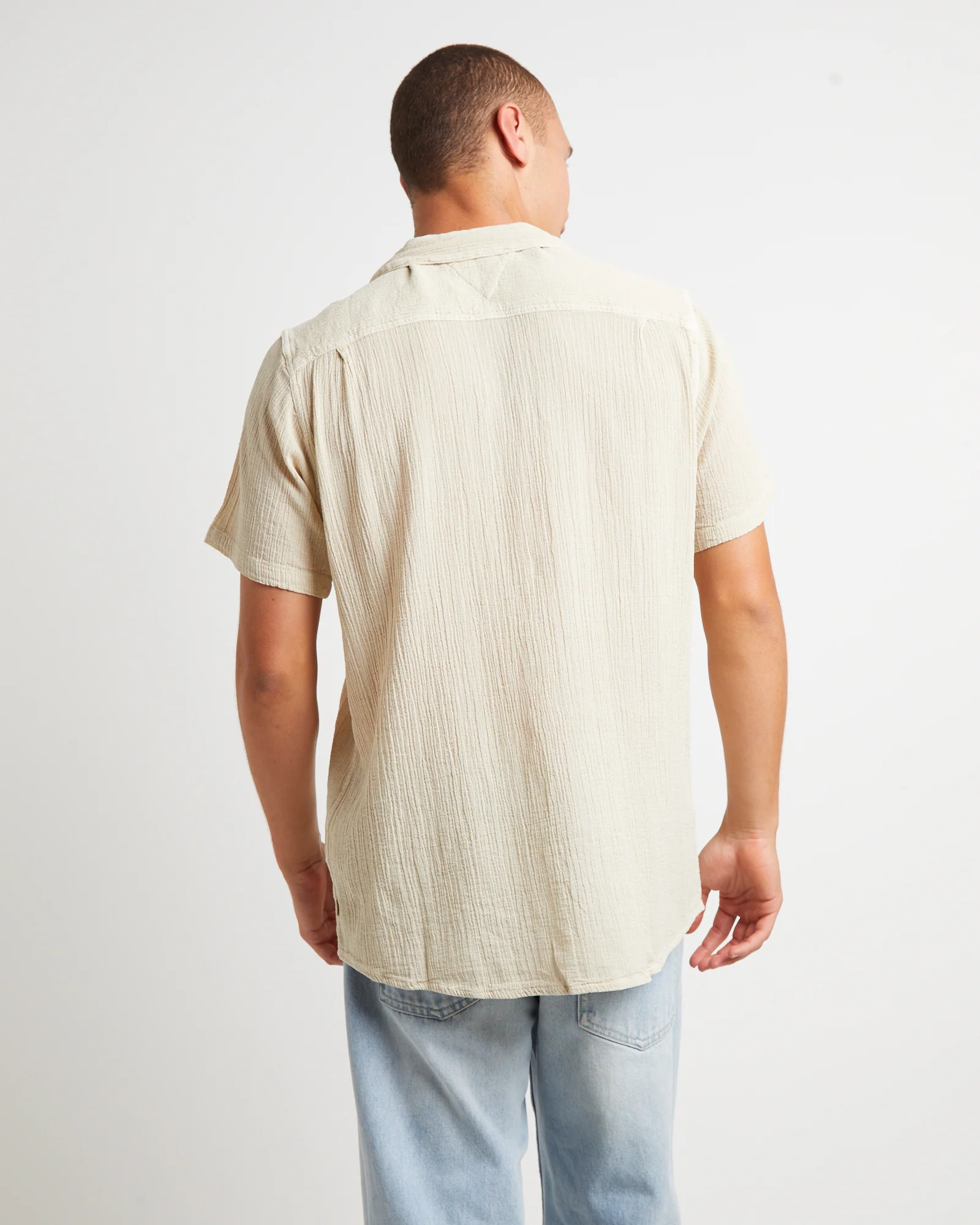 Bon Crepe Short Sleeve Shirt Natural - Image 2