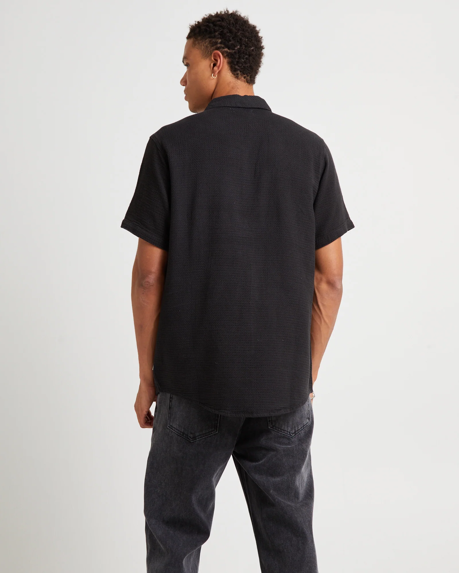 Bon Weave Shirt Washed Black - Image 2