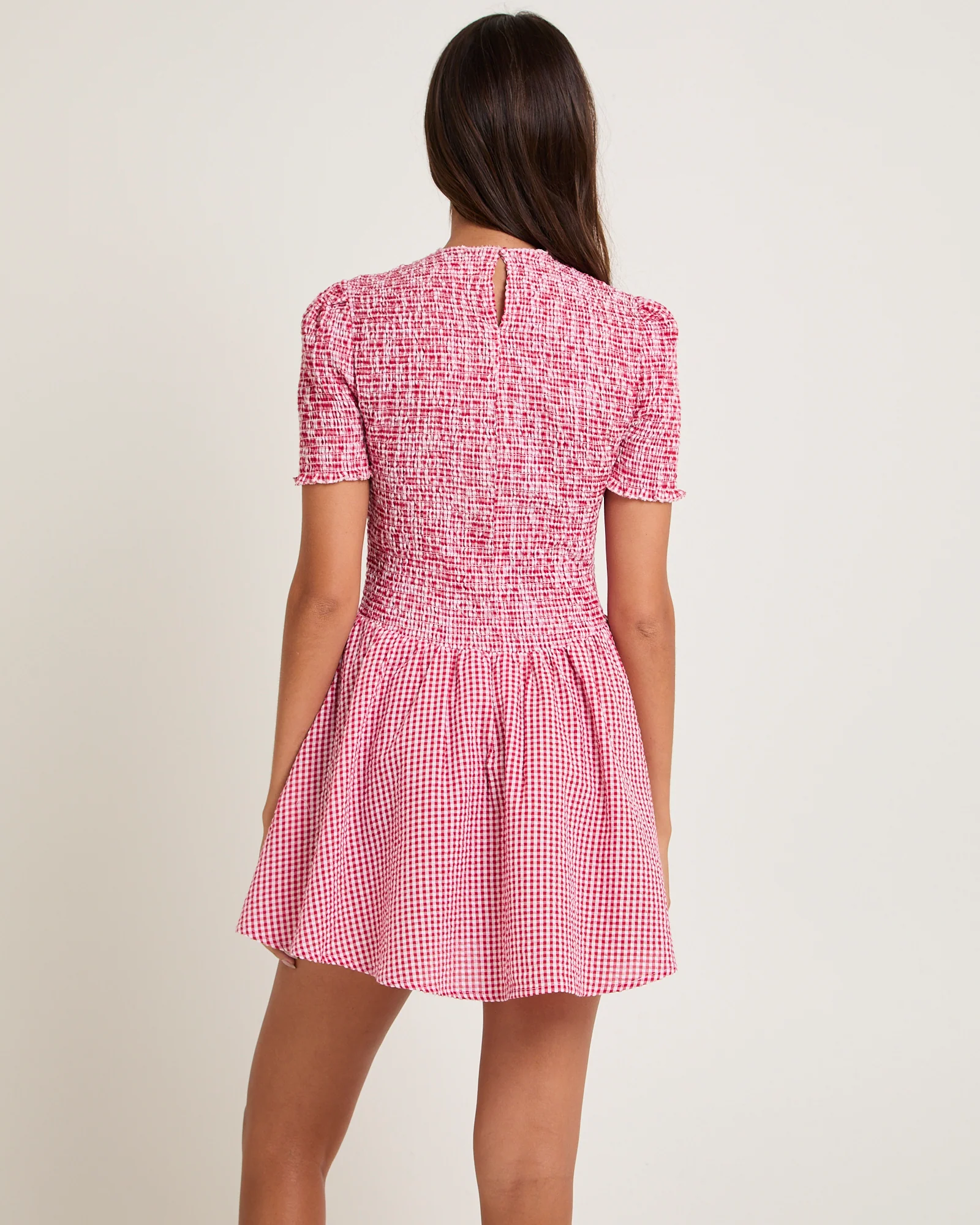 Bonnie Shirred Bubble Mini Dress - Image 2