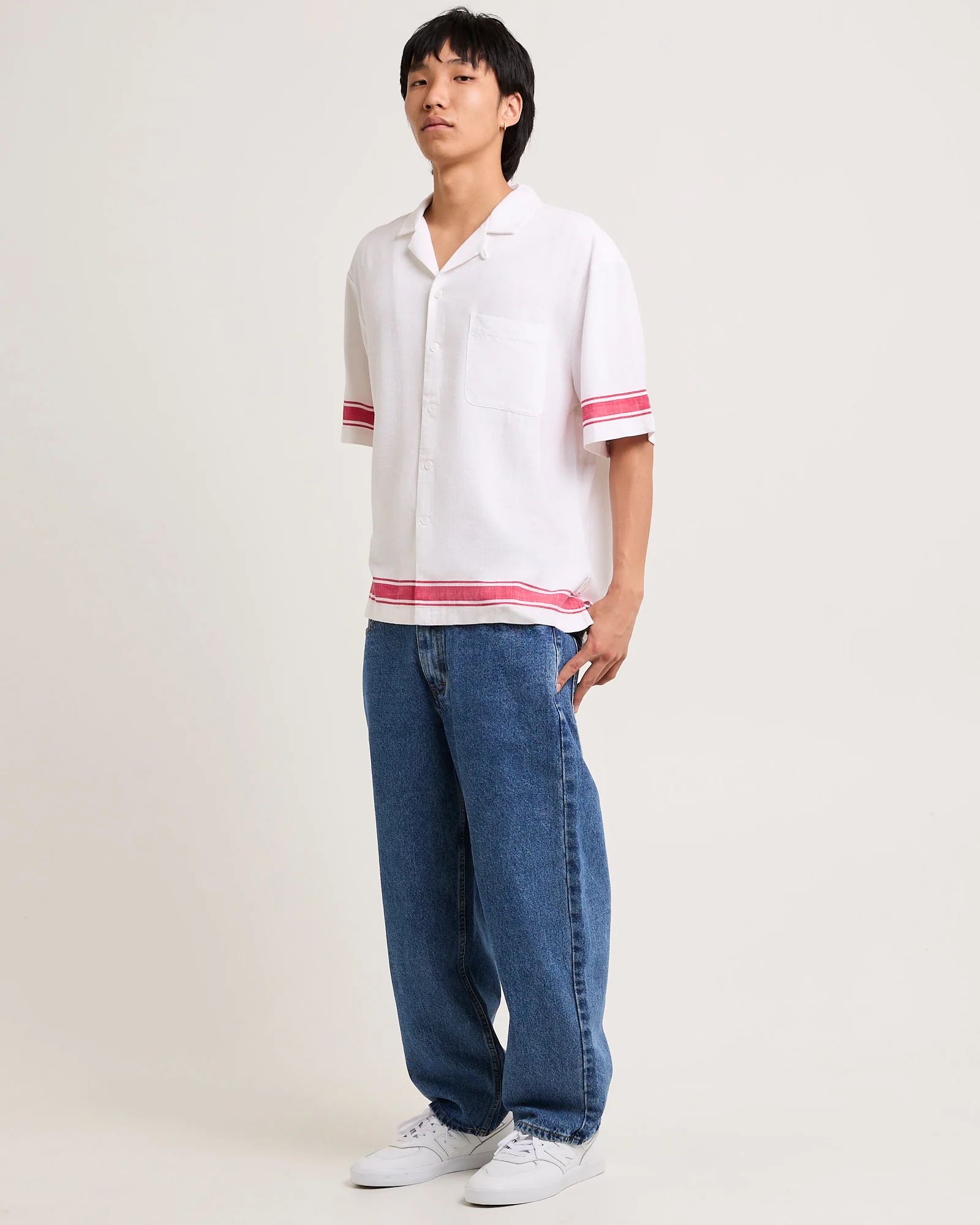 Border Linen Short Sleeve Resort Shirt - Image 4