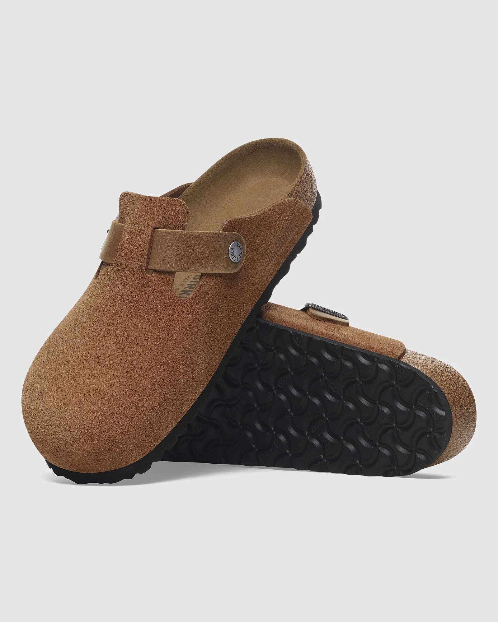 Boston Oiled/Suede Mixed Leather Clog - Image 5