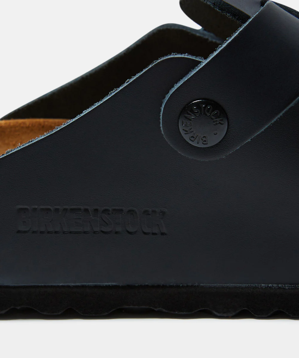 Boston Regular Smooth Leather Classic Footbed Sandals Black - Image 5
