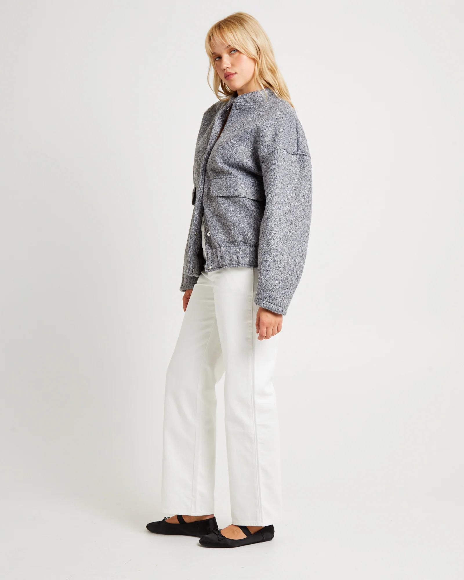 Boucle Bomber Jacket - Image 4