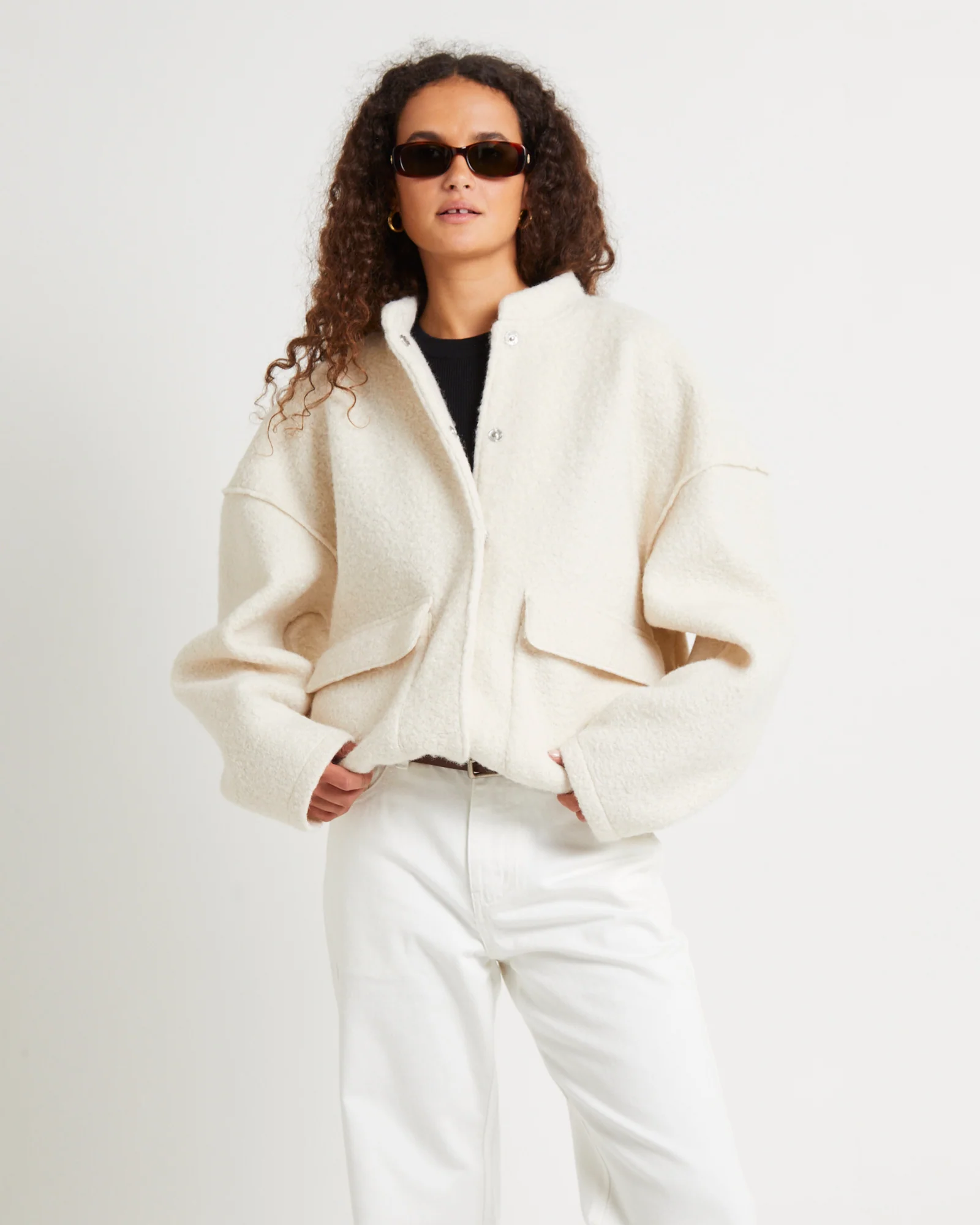 Boucle Bomber Jacket - Image 3
