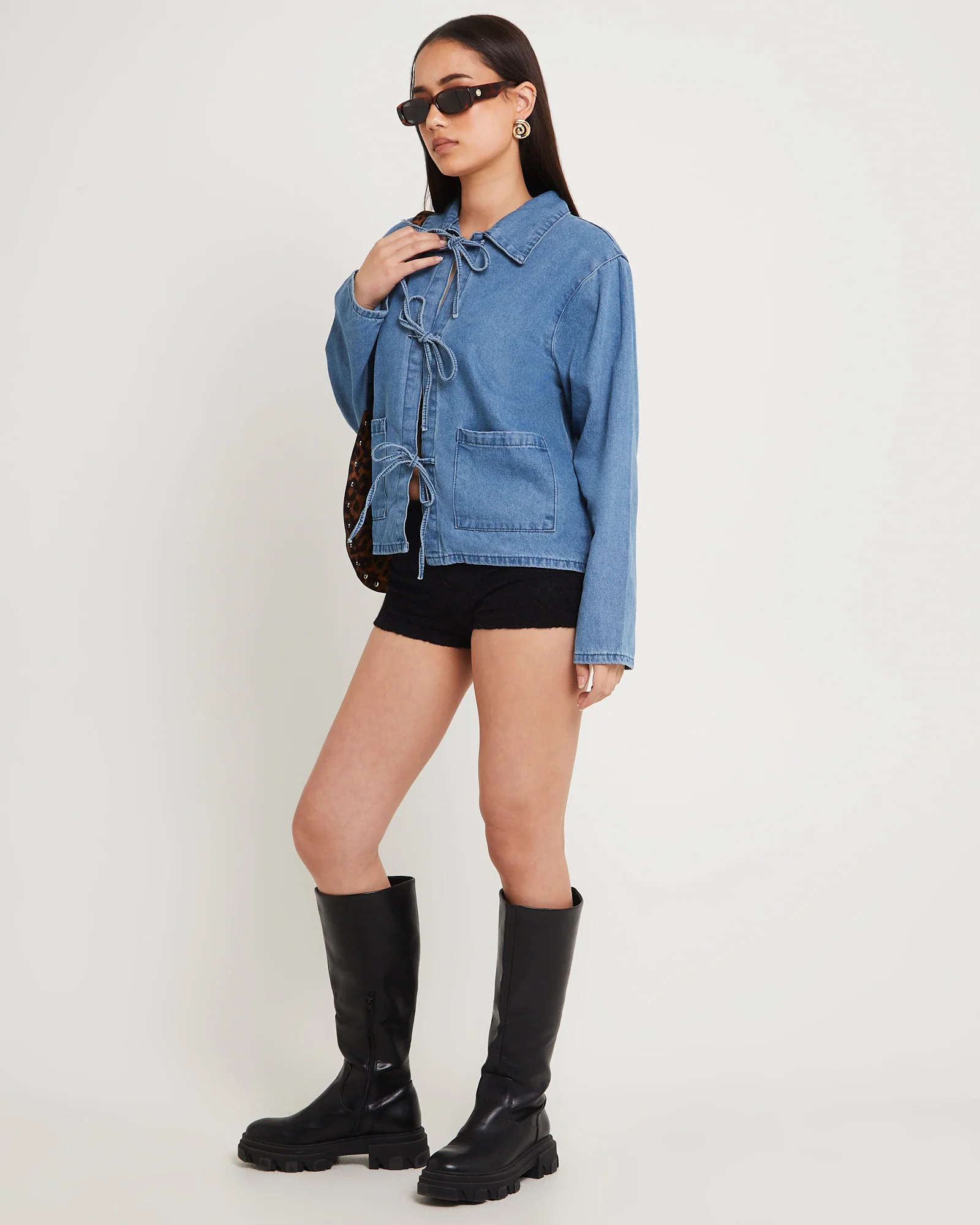 Bow Bow Denim Chore Jacket - Image 3