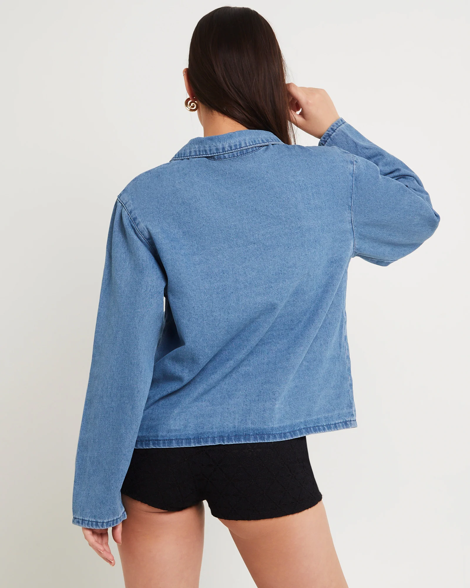 Bow Bow Denim Chore Jacket - Image 4