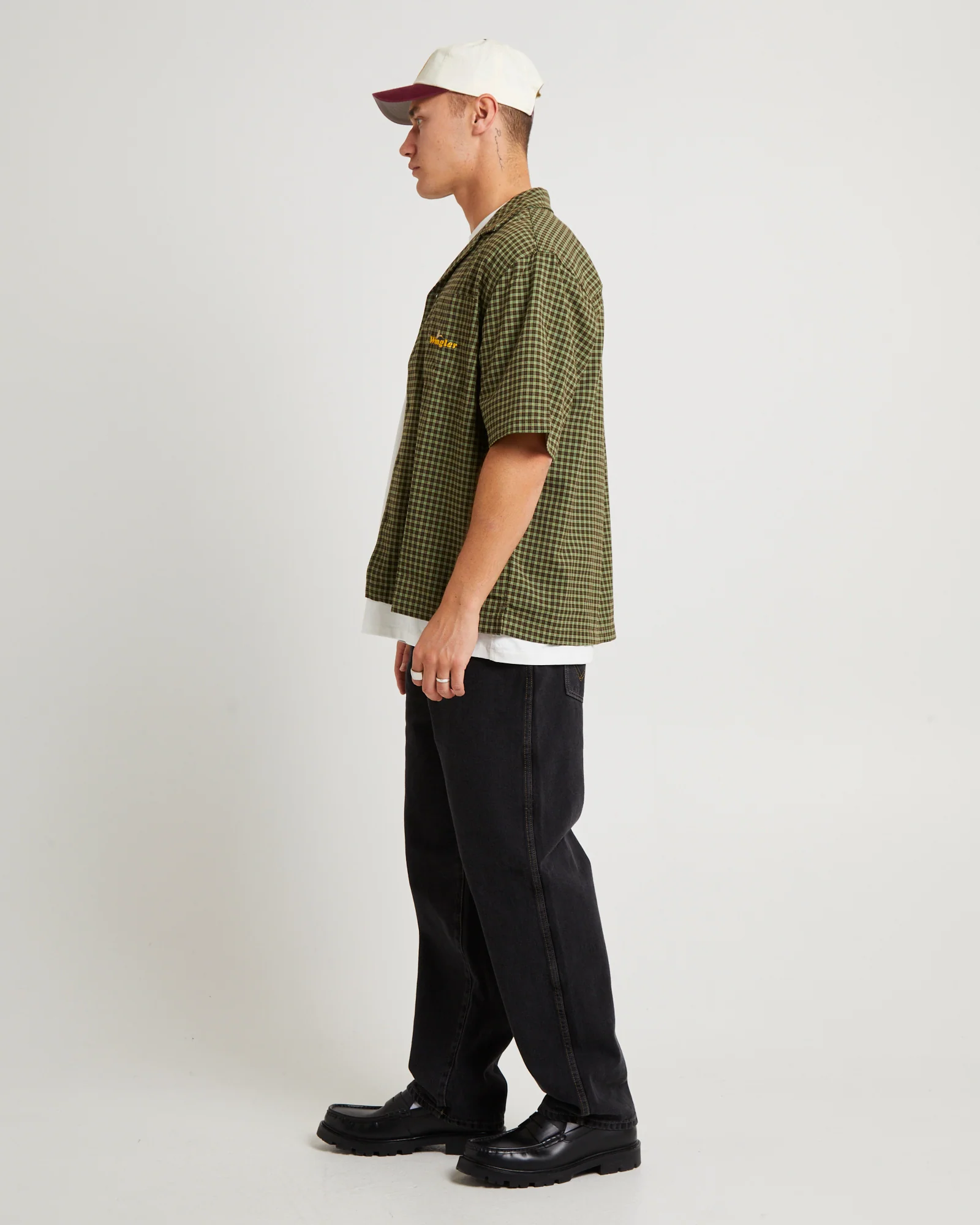 Box Resort Shirt Green Check - Image 4